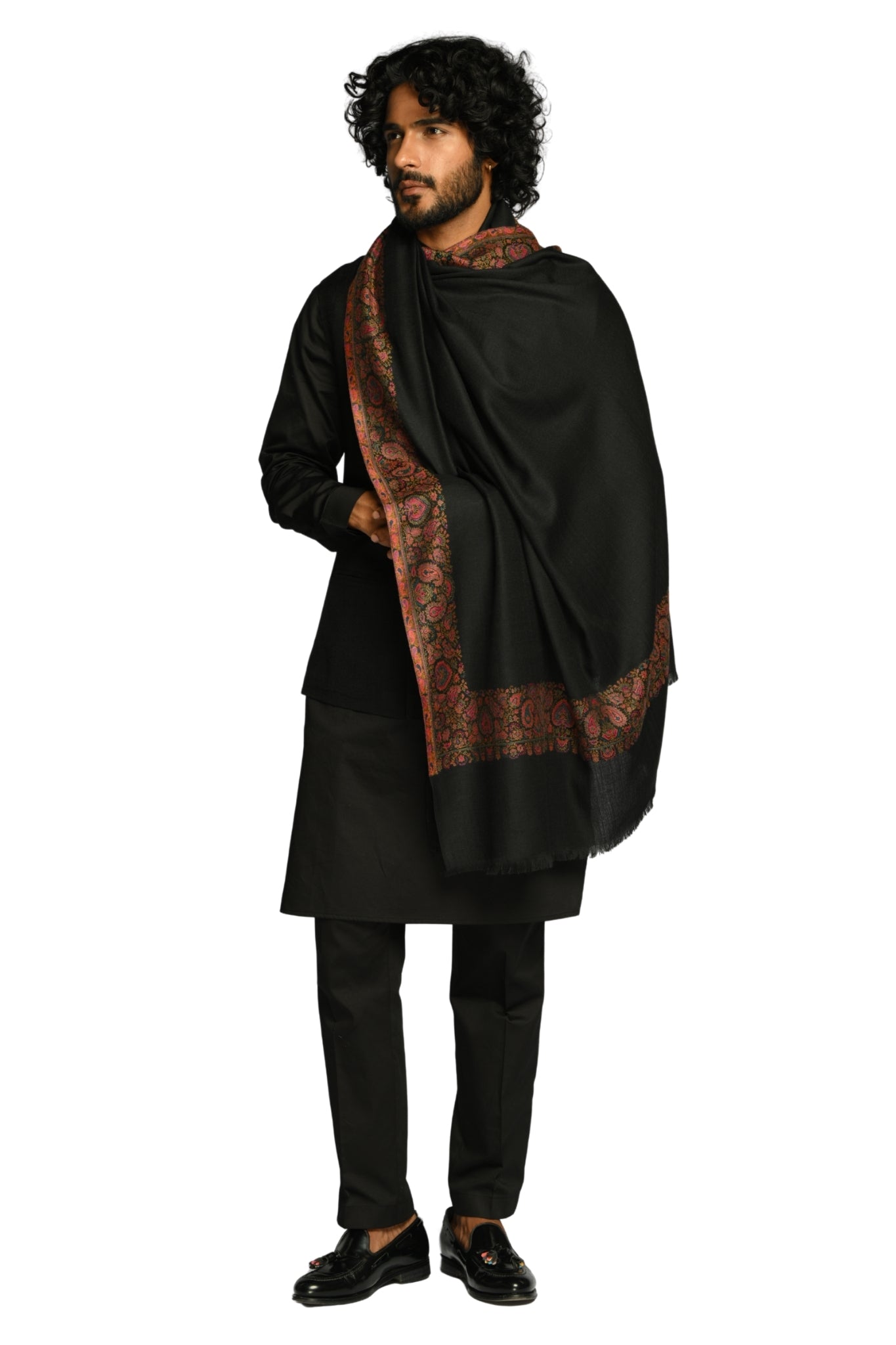 Taroob Fine Wool Border Kaani Shawl