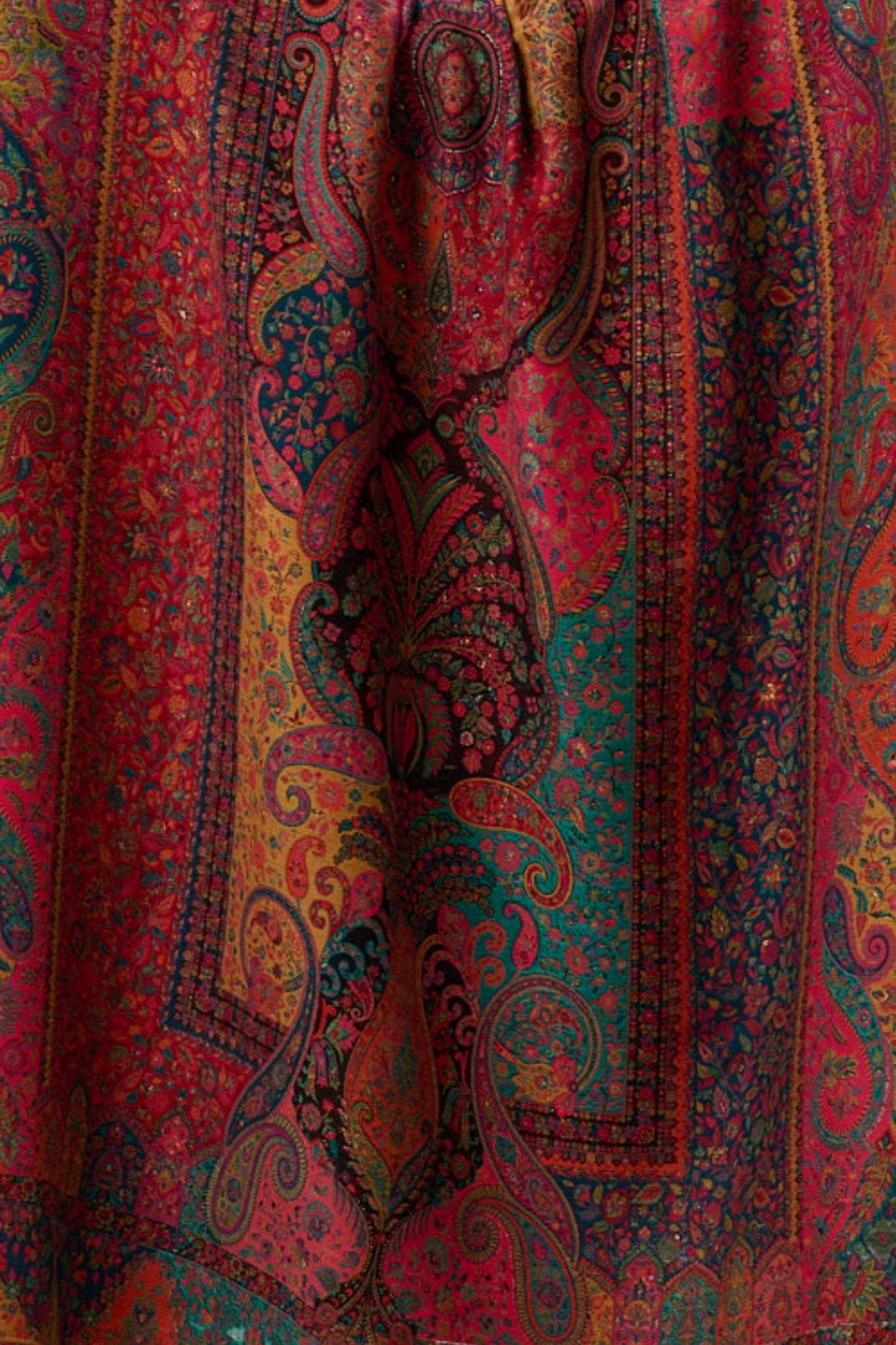 Taroob Kashmiri Fine Wool Multicolor Kaani Shawl