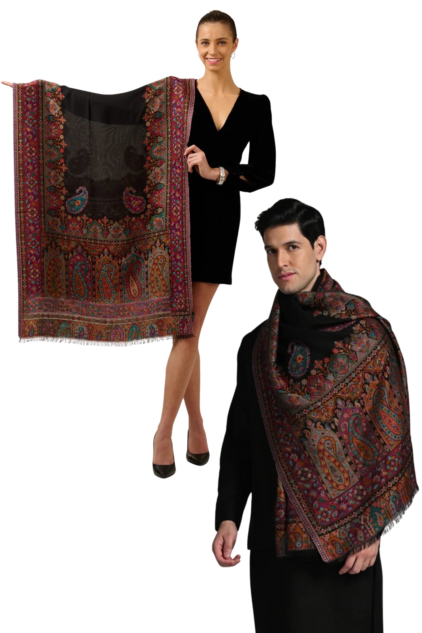 Taroob Gift Set of Silk Modal Kaani Stole for Him or Her ( Unisex Stole )
