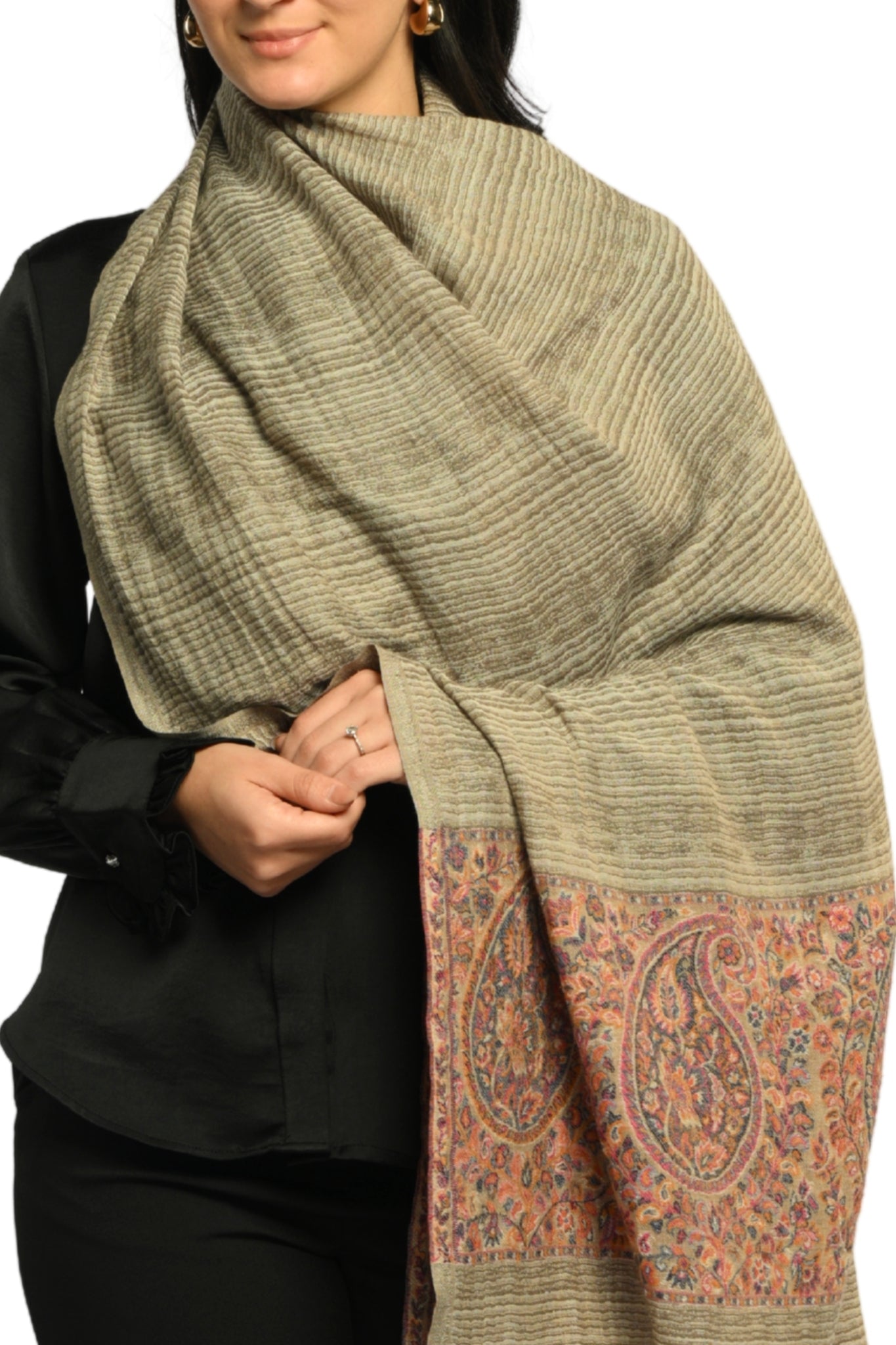 Taroob Royal Kaani Stripe Wool Stole