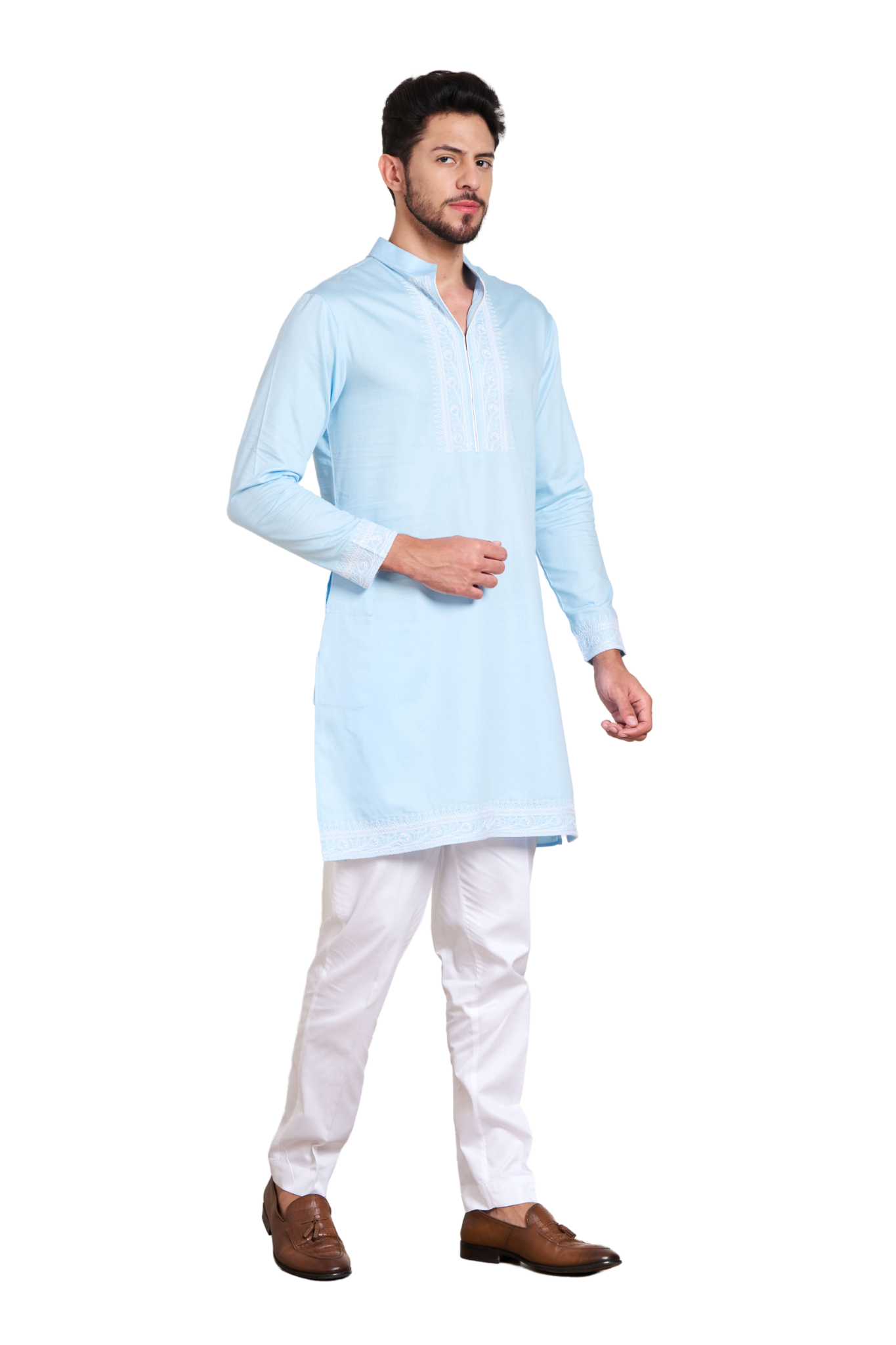 Taroob Dori Embroidered Silk Kurta Pajama Set