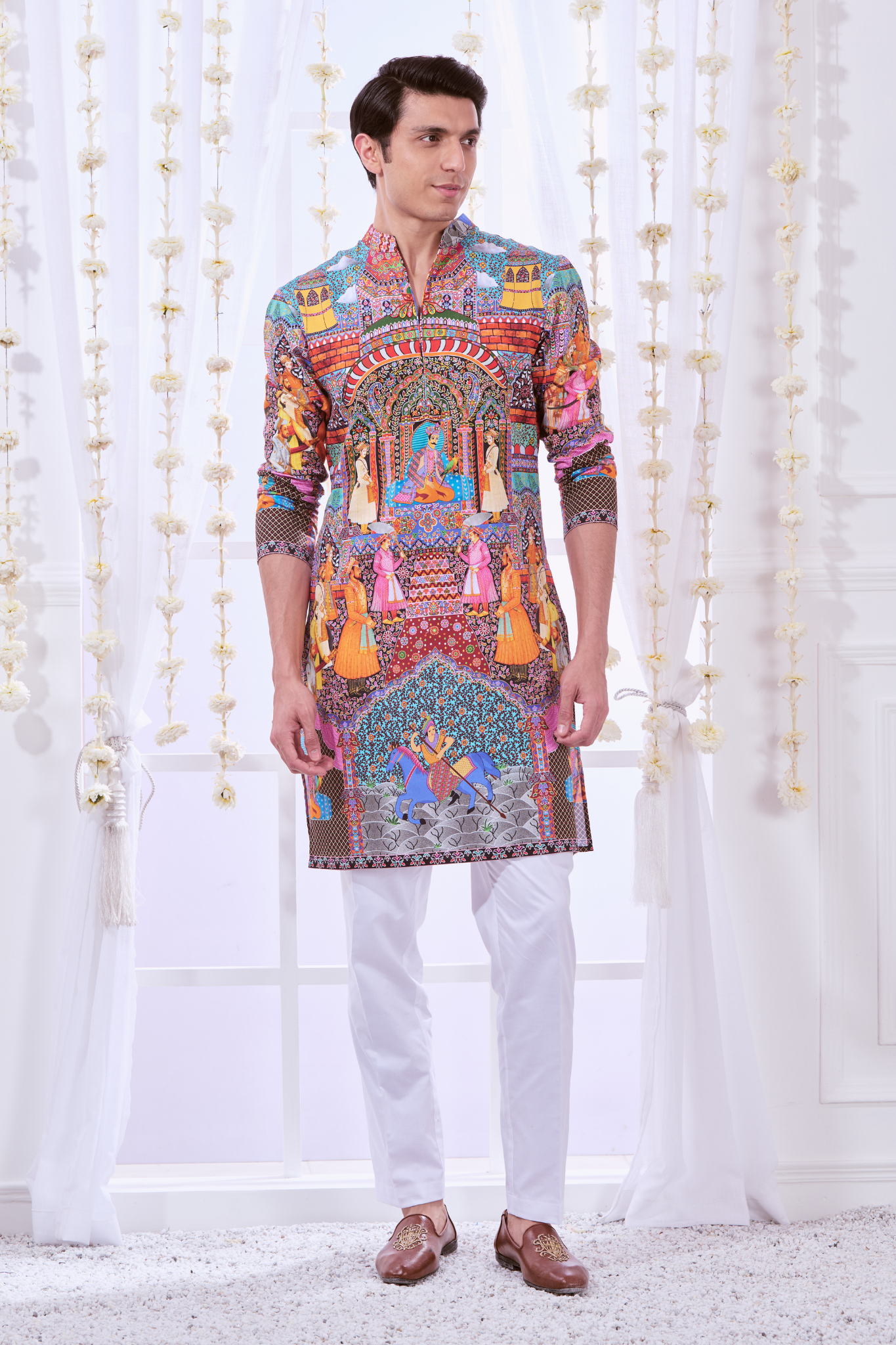 Taroob Royal Raj-Darbar Printed Kurta Pajama Set