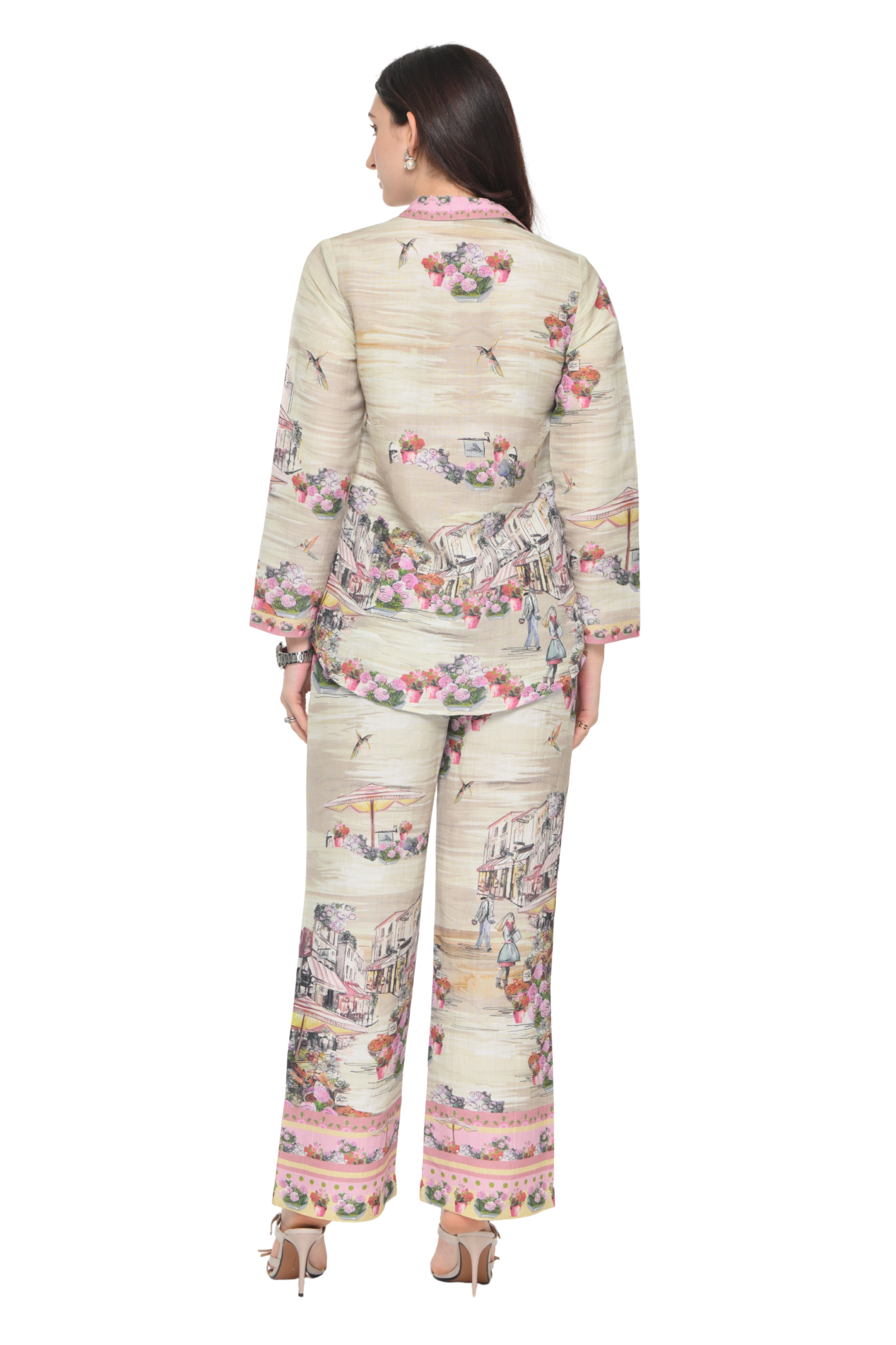 Taroob Riviera Fruits Linen Co-ord Set