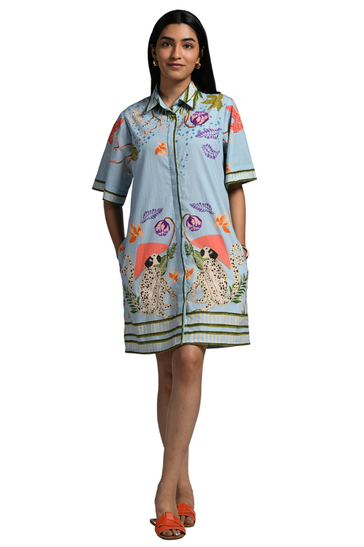 Taroob Monkey Pop Cotton Dress