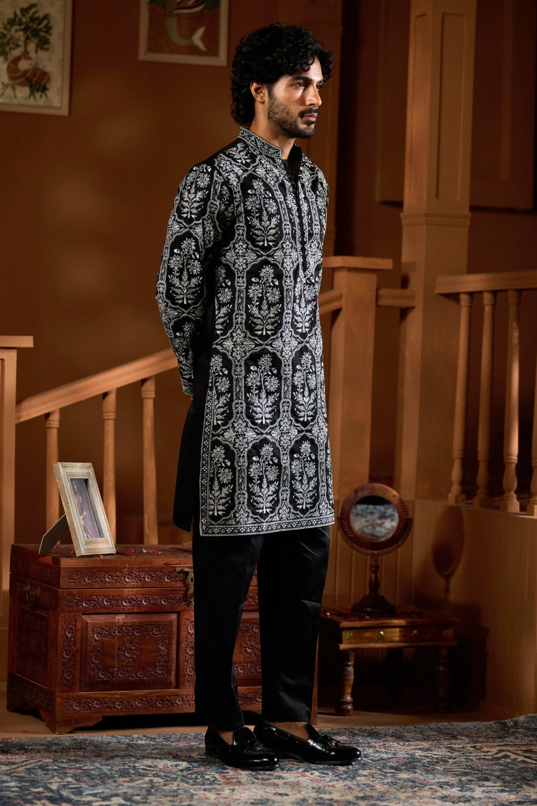 Taroob Kashidakari Embroidered Kurta Pajama Set