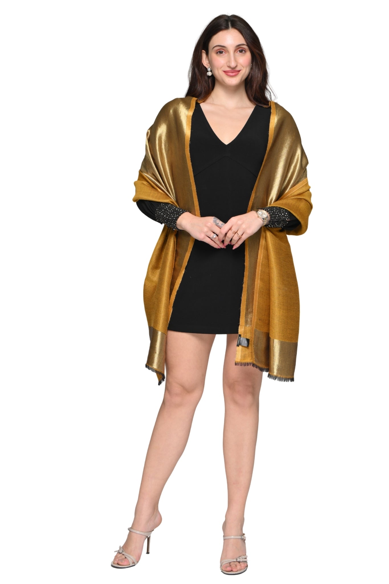 Taroob Solid Glitz Resham Stole