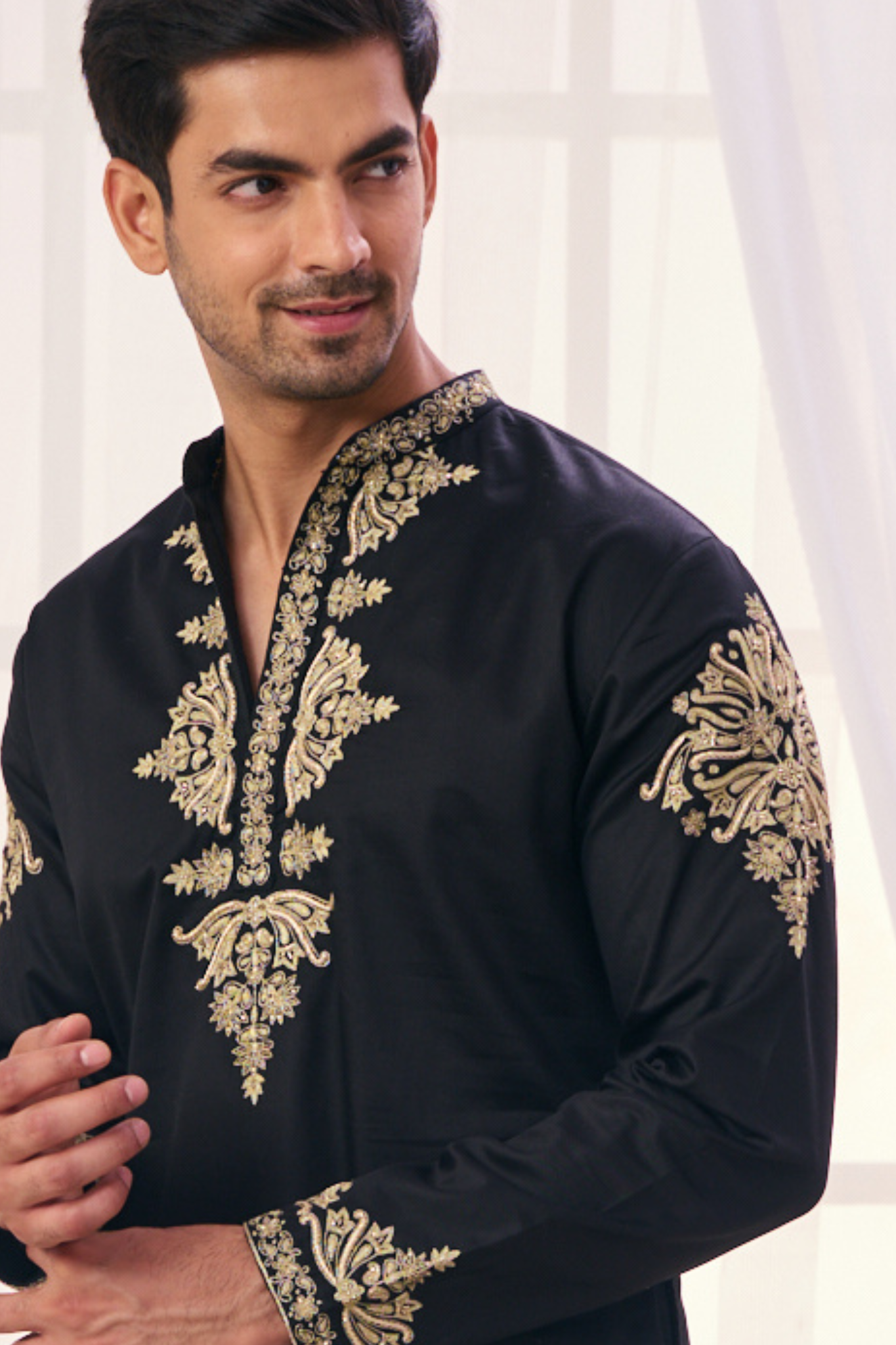 Taroob Hand Embroidered Zardozi Kurta Pajama Set