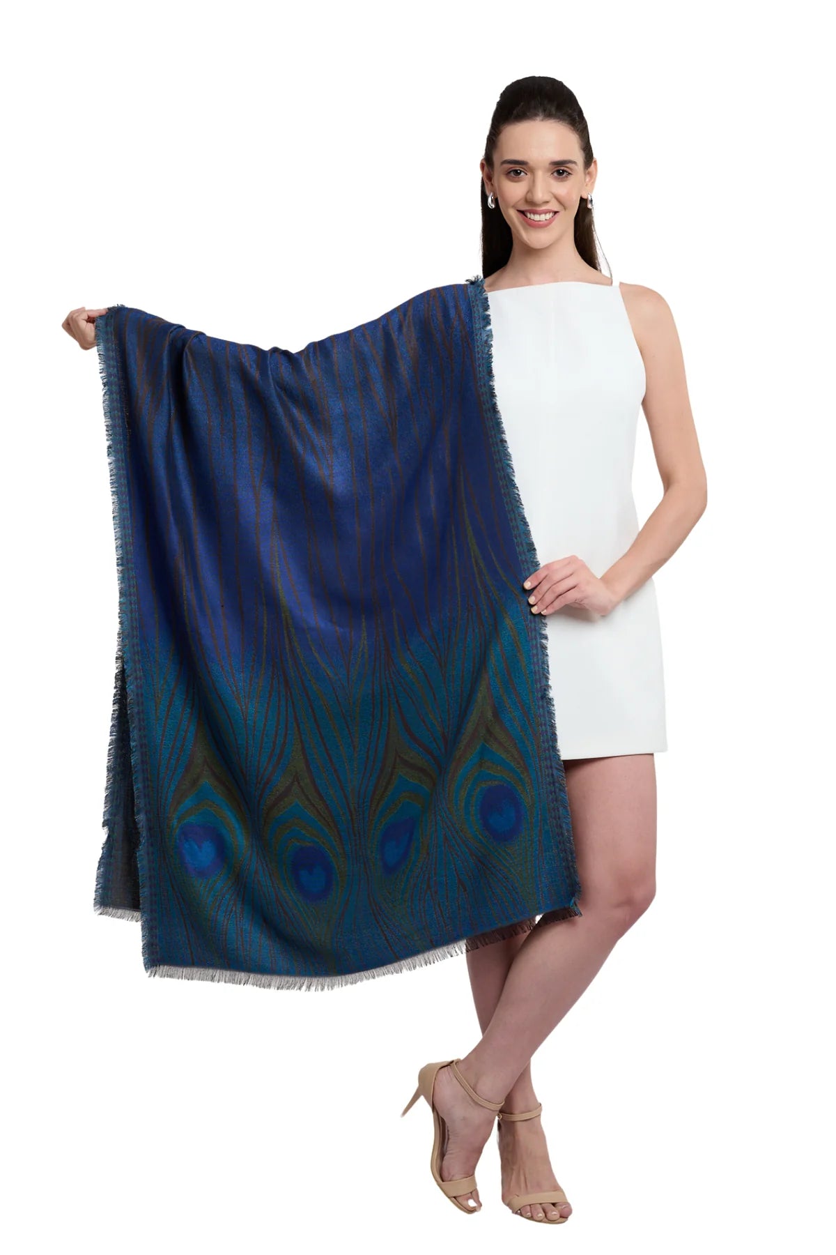 Taroob Gift Set of Unisex Mor Pankh Stole for Him or Her