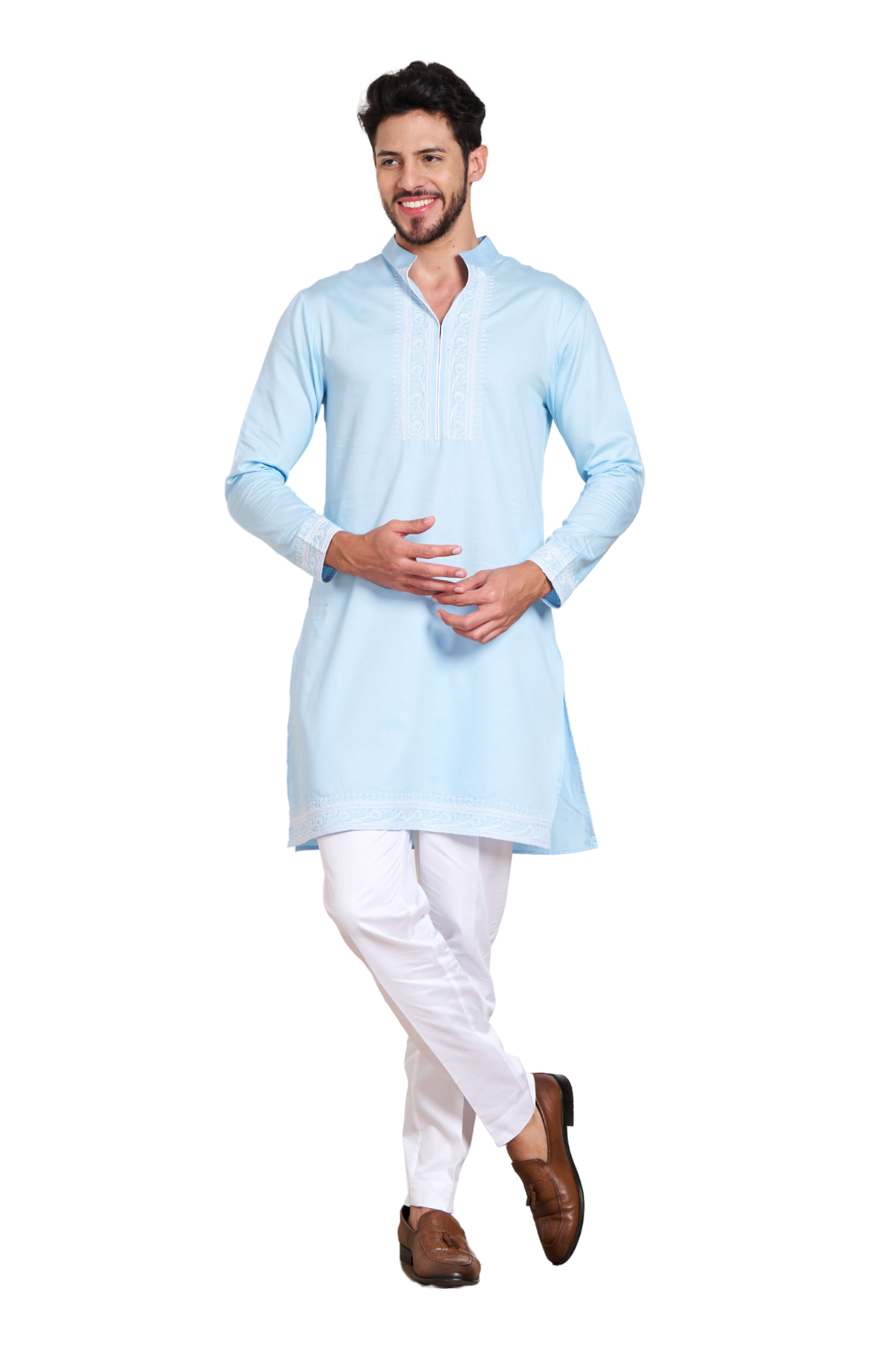 Taroob Dori Embroidered Silk Kurta Pajama Set