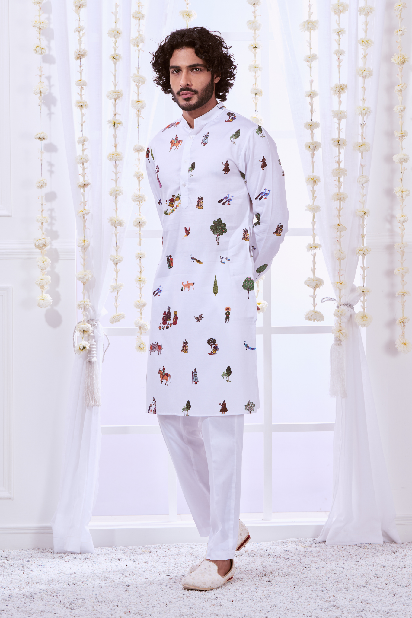 Taroob Raj-Darbar Printed Kurta Pajama Set