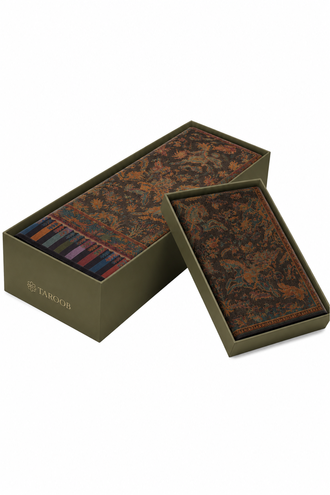 Taroob Gift Set of Silk Jamawar Stole & Pocket Square in UAE