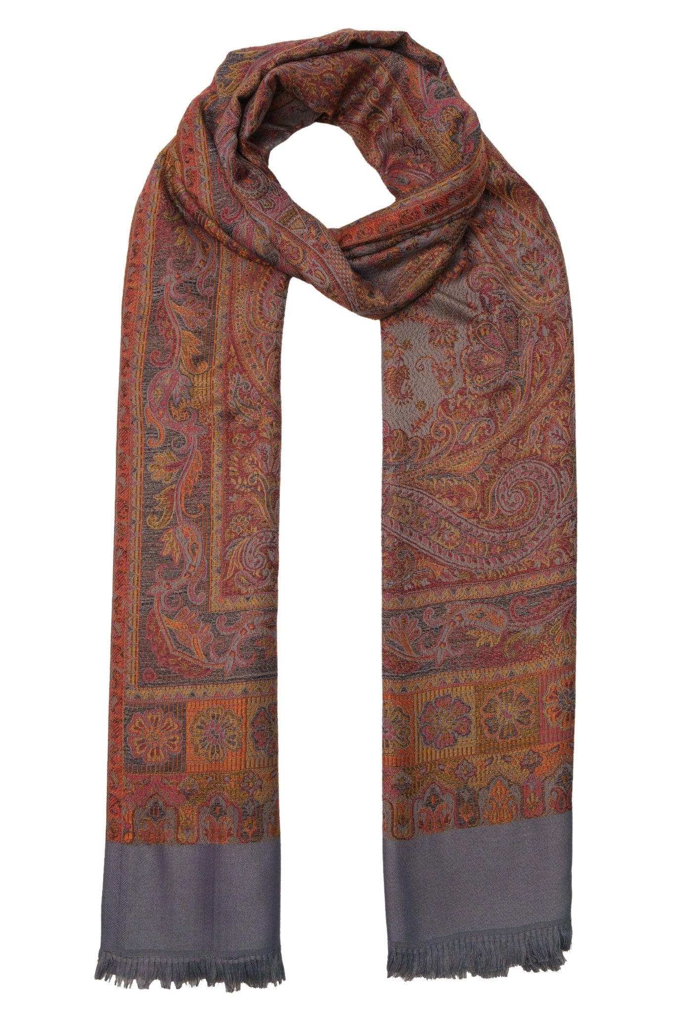 Taroob Faux Pashmina Antique Jamawar Shawl
