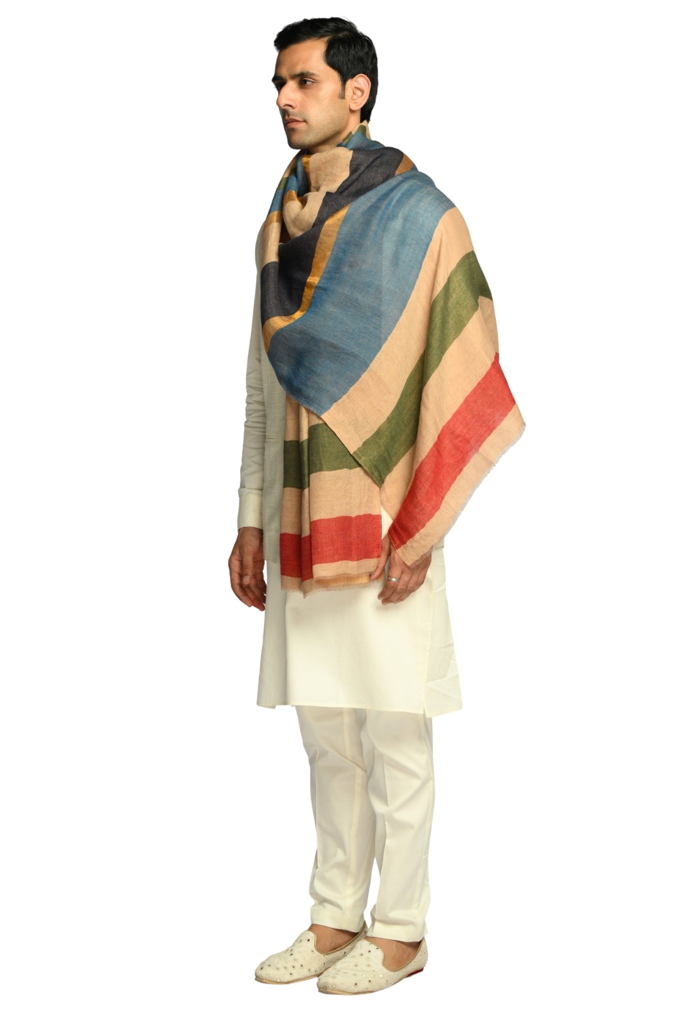 Taroob Radiant Stripe Zari Stole