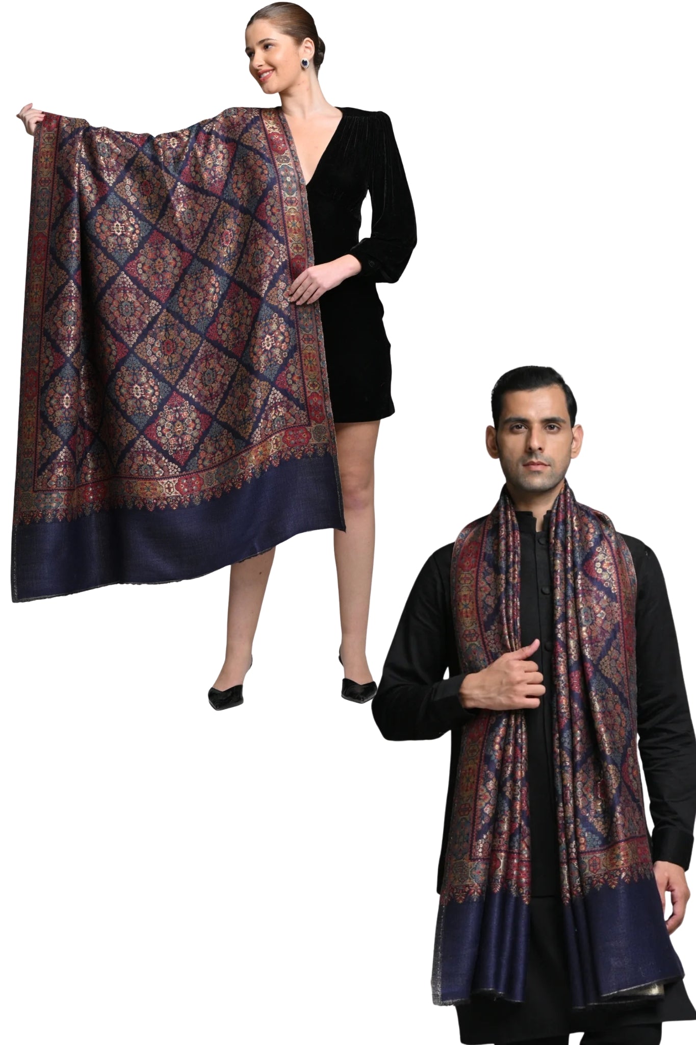 Taroob Gift Set of Kashmiri Resham Shawl for Him or Her