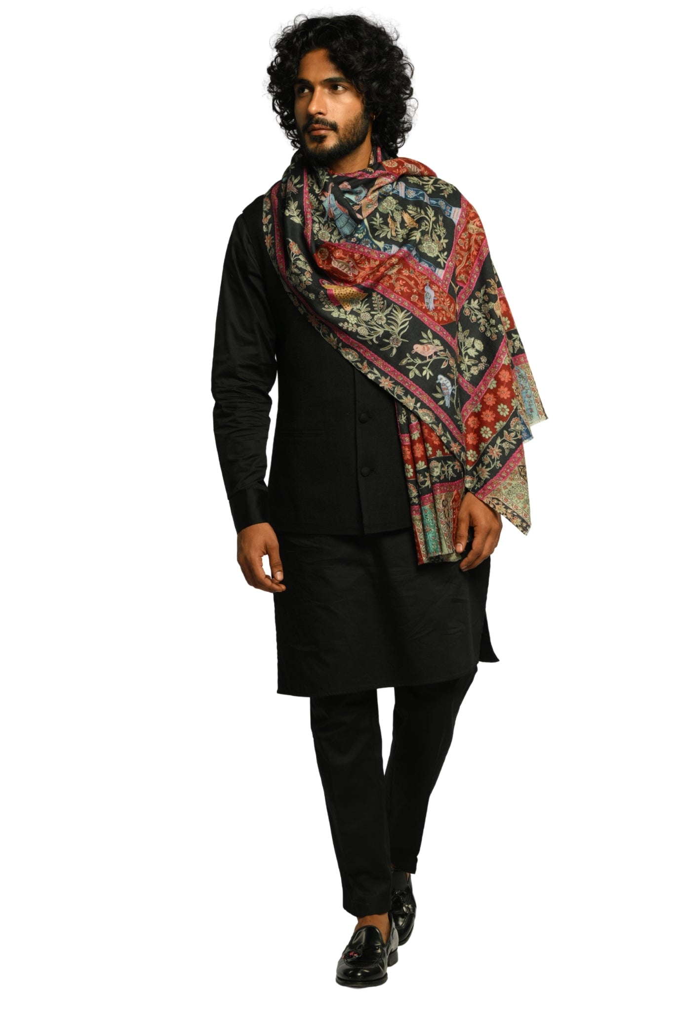 Taroob Palace Embroidered Kalamkari Stole