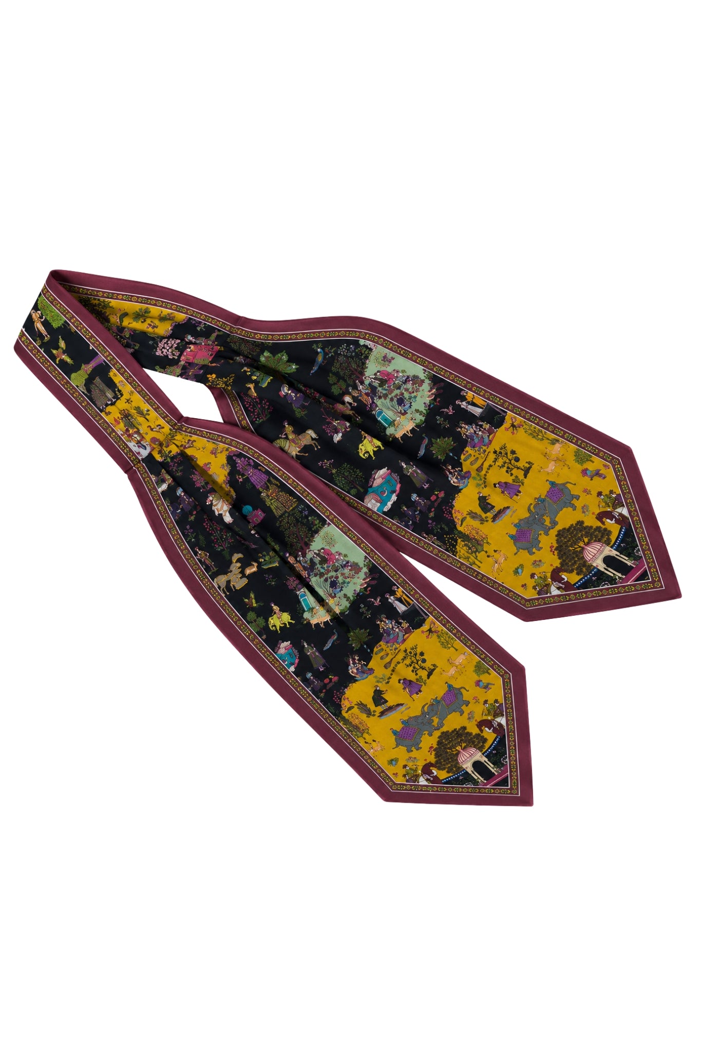 Taroob Premium Silk Satin Raj-Darbar Cravat, Men’s Neck Tie
