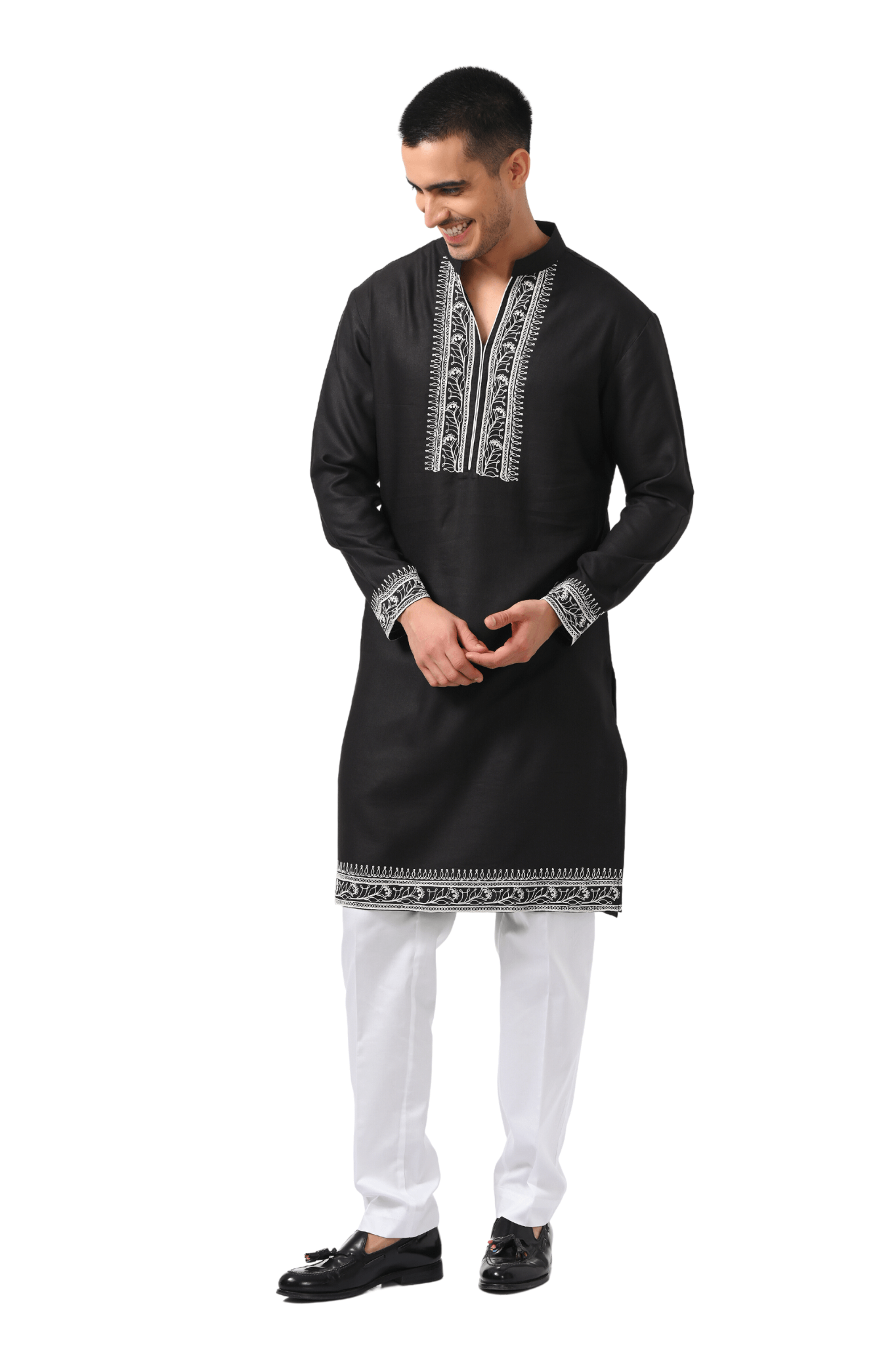 Taroob Dori Embroidered Silk Kurta Pajama Set