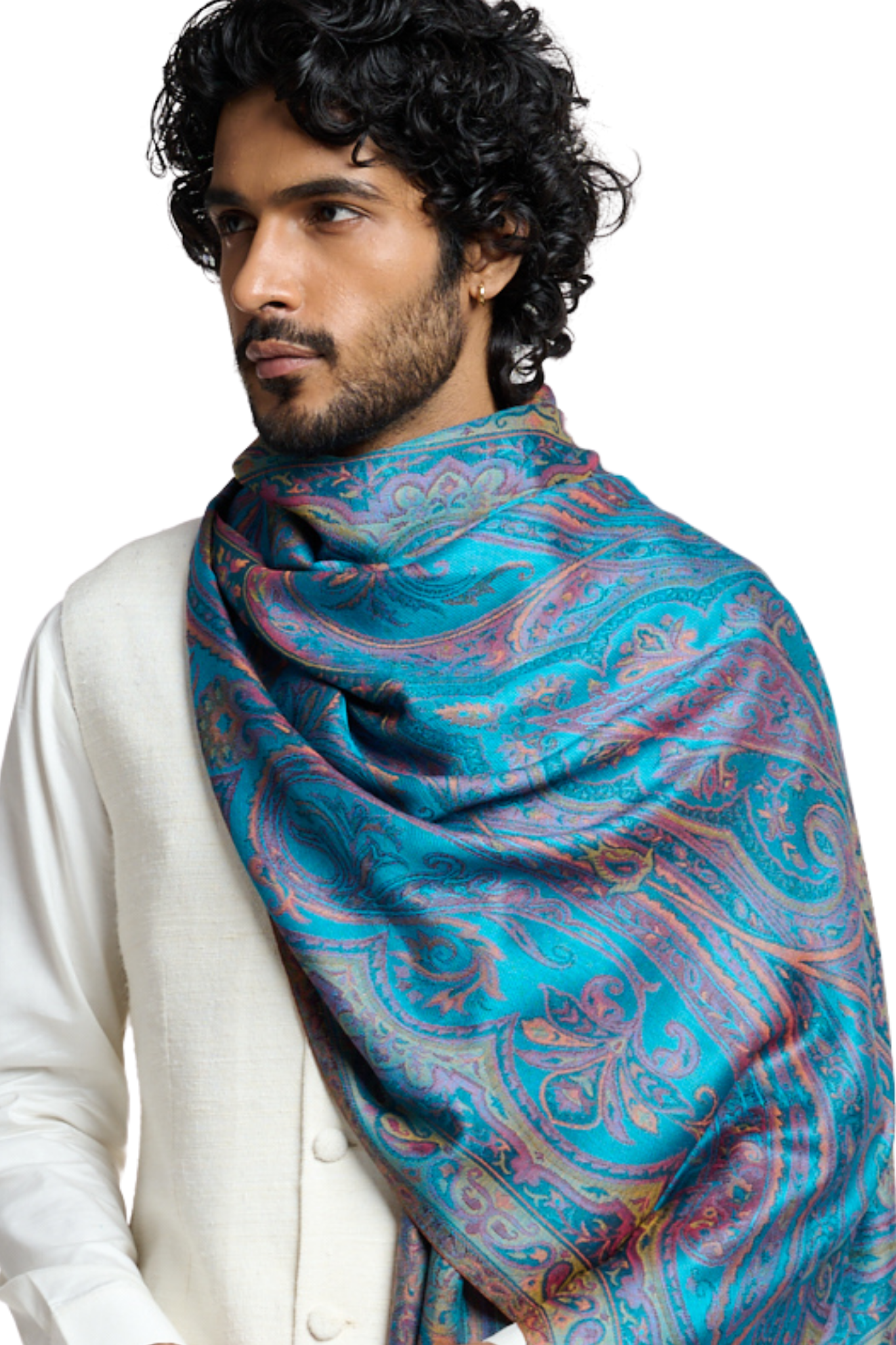 Taroob Men's Heritage Reversible Jamawar Scarf
