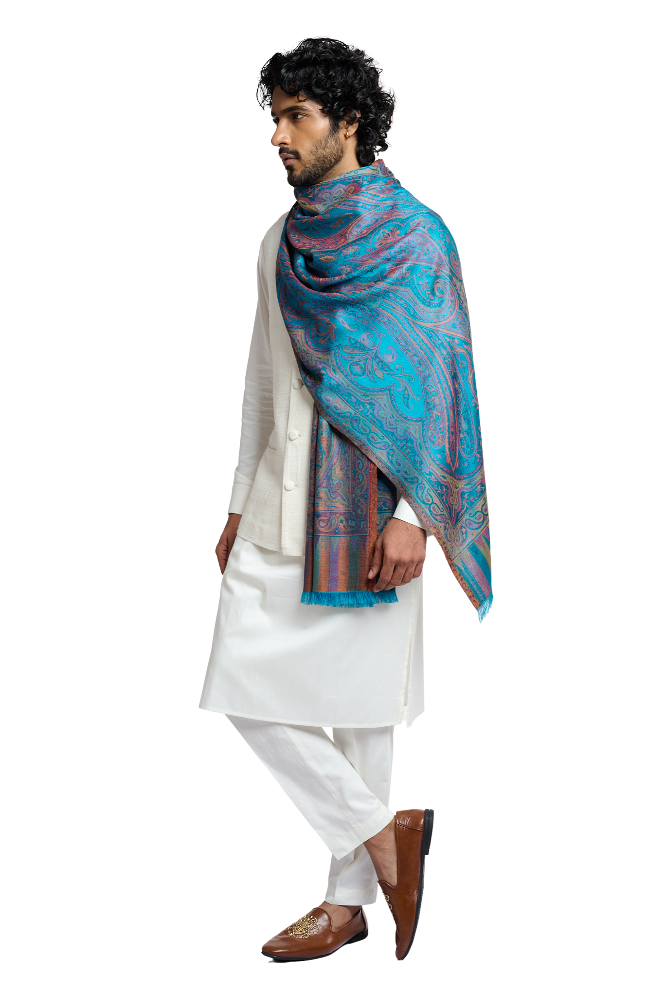 Taroob Men's Heritage Reversible Jamawar Scarf