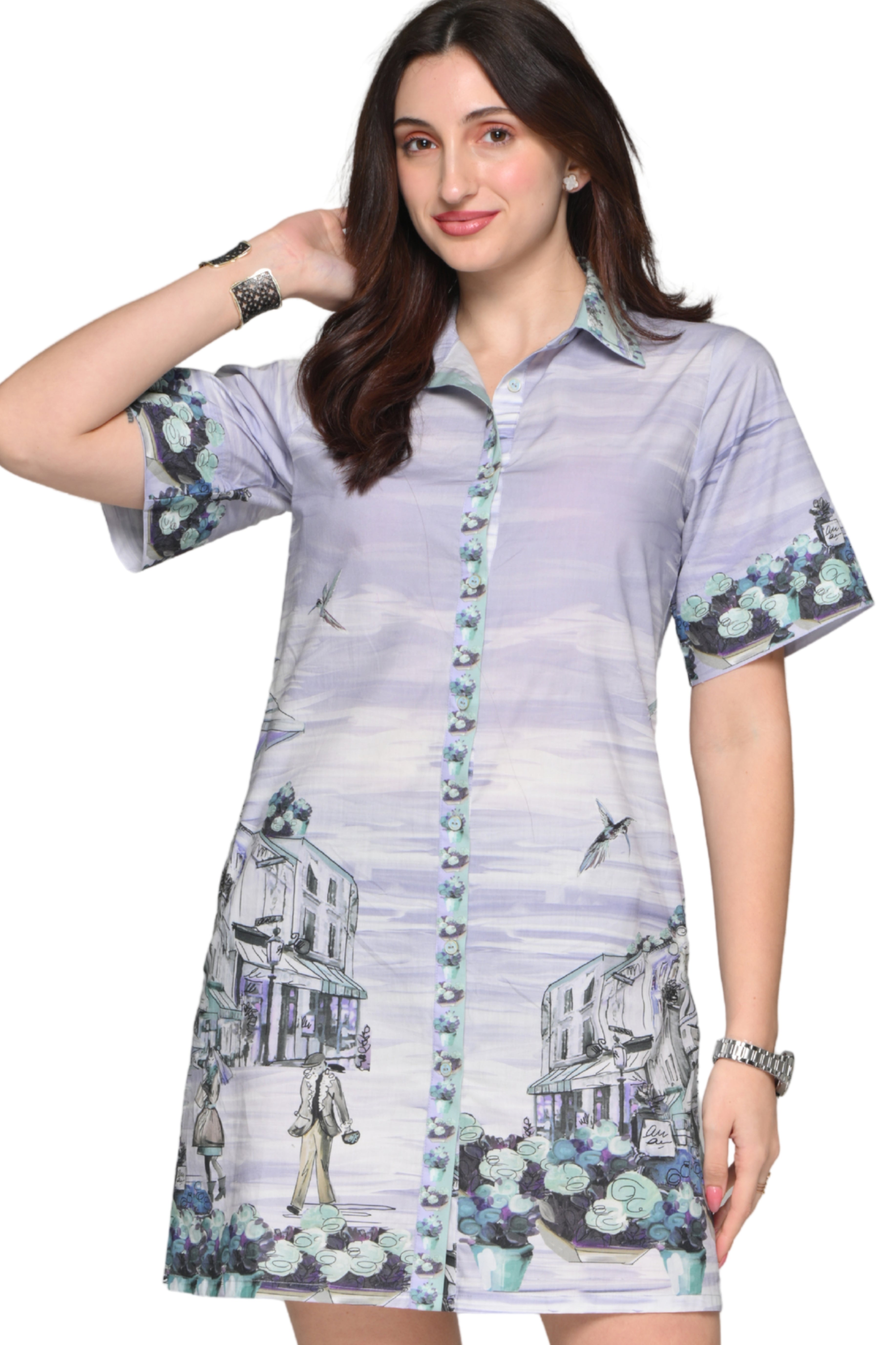 Taroob Riviera Fruits Cotton Dress