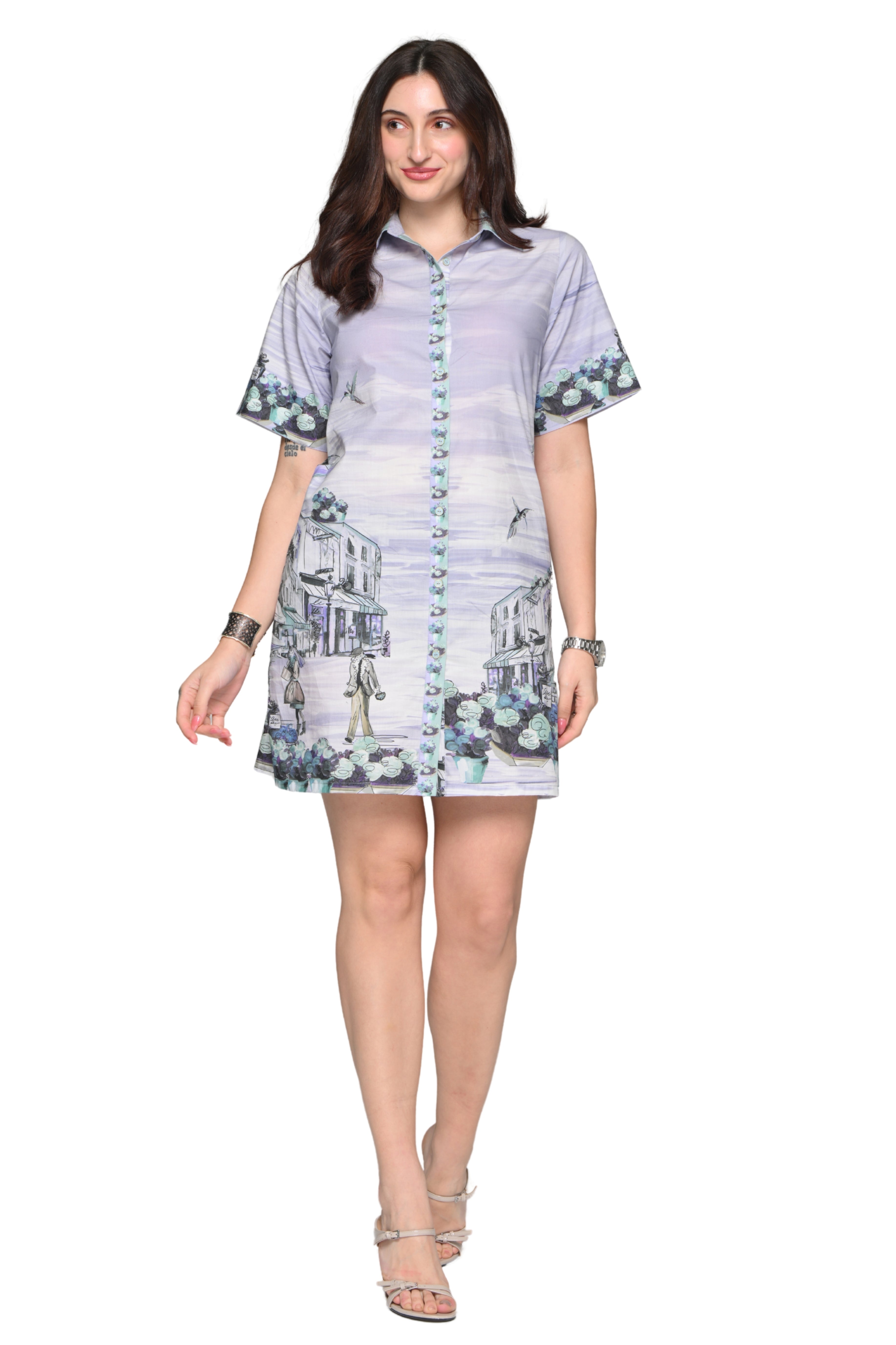 Taroob Riviera Fruits Cotton Dress
