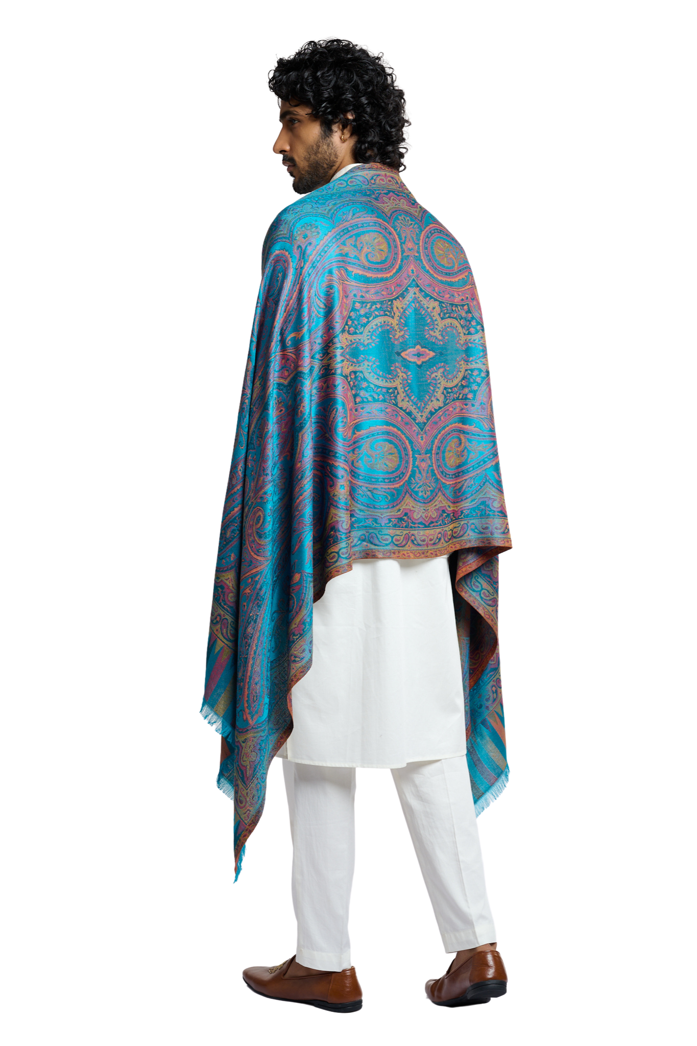 Taroob Men's Heritage Reversible Jamawar Scarf