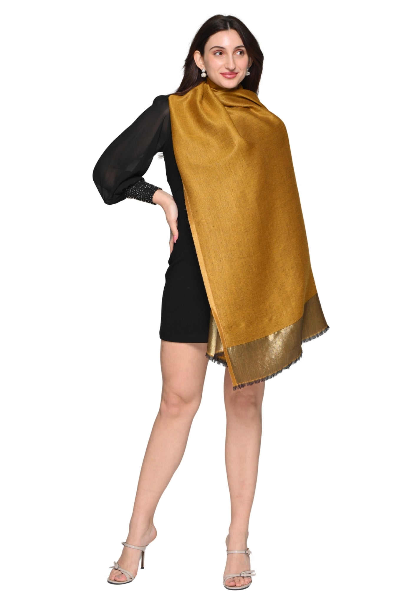 Taroob Solid Glitz Resham Stole