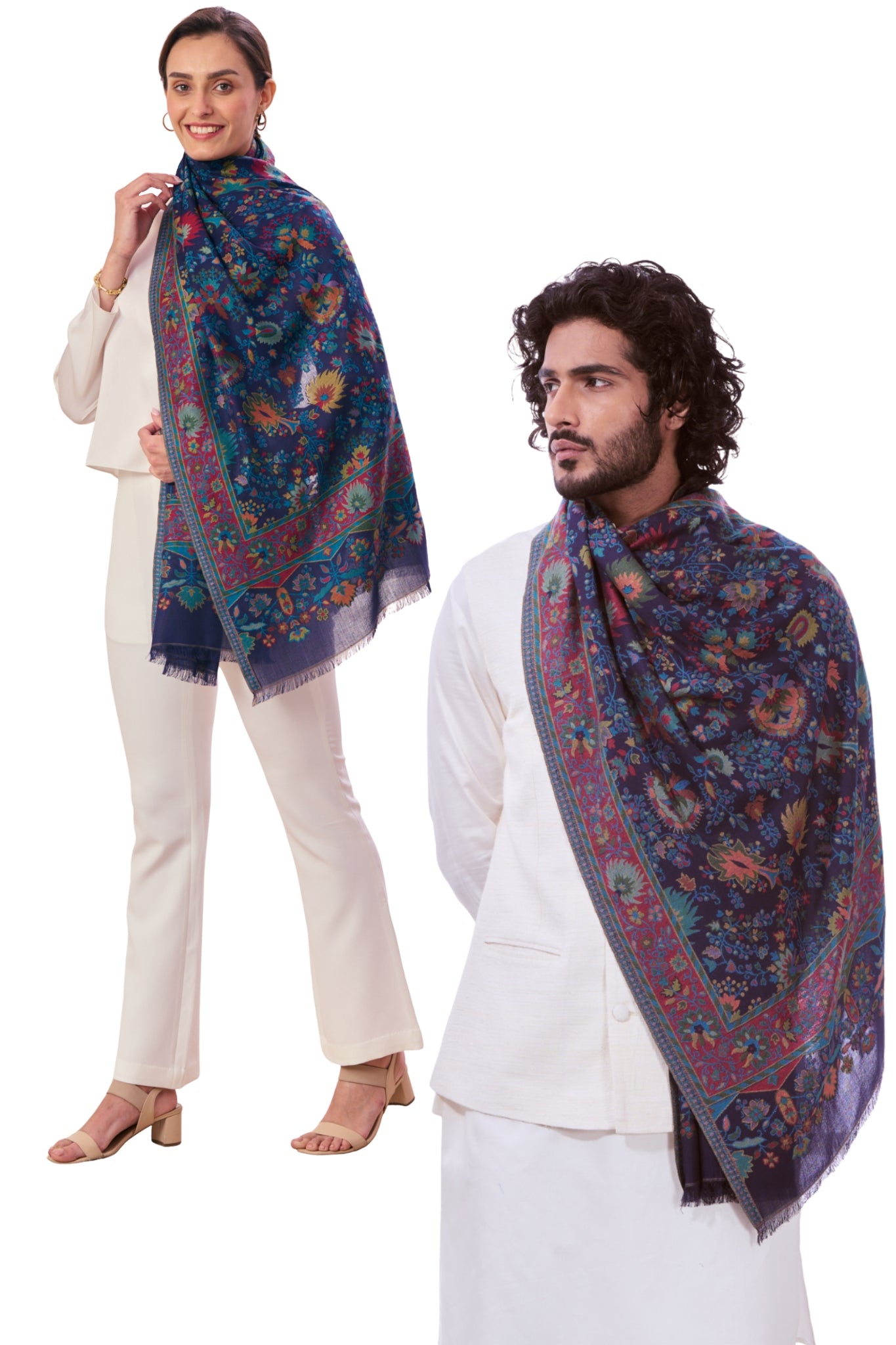 Taroob Gift Set of Silk Modal Kaani Stole for Him or Her ( Unisex Stole )