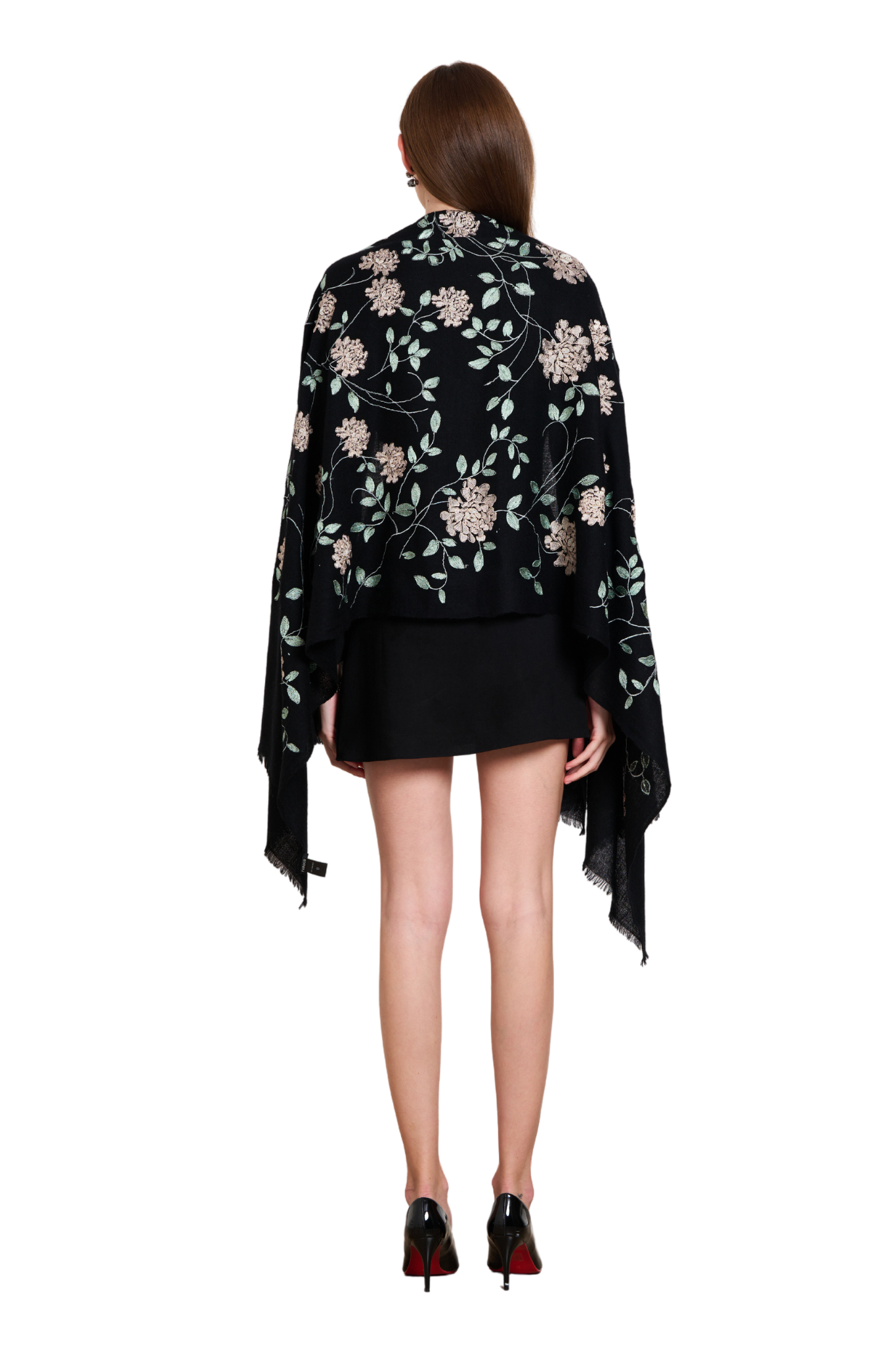Taroob Dreamy Floral Embroidered Woollen Stole