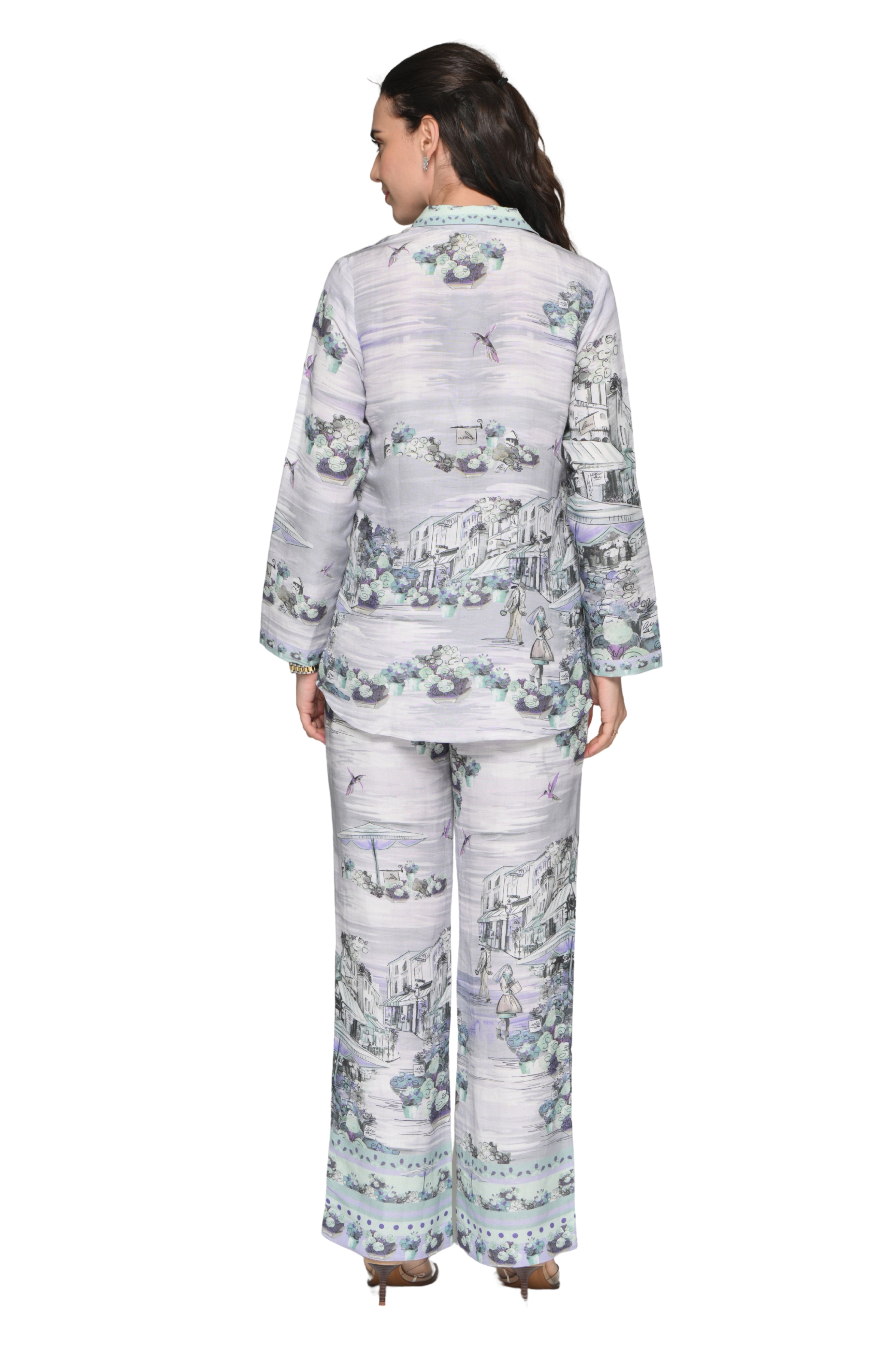 Taroob Riviera Fruits Linen Co-ord Set