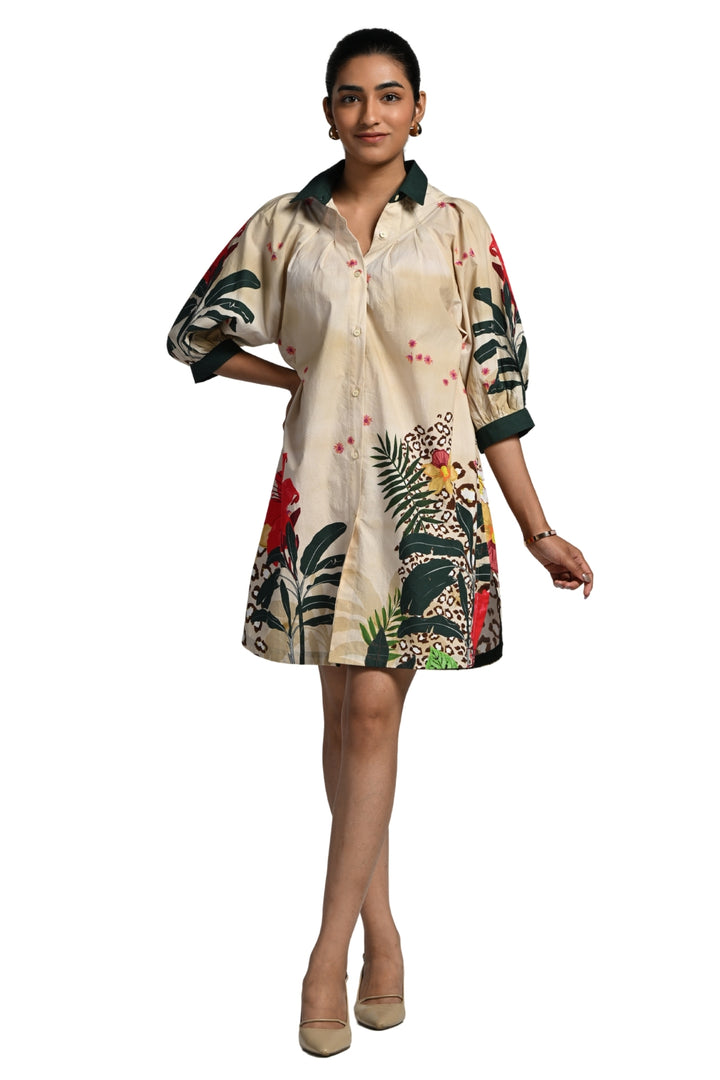Taroob Jungle Rhapsody Cotton Dress