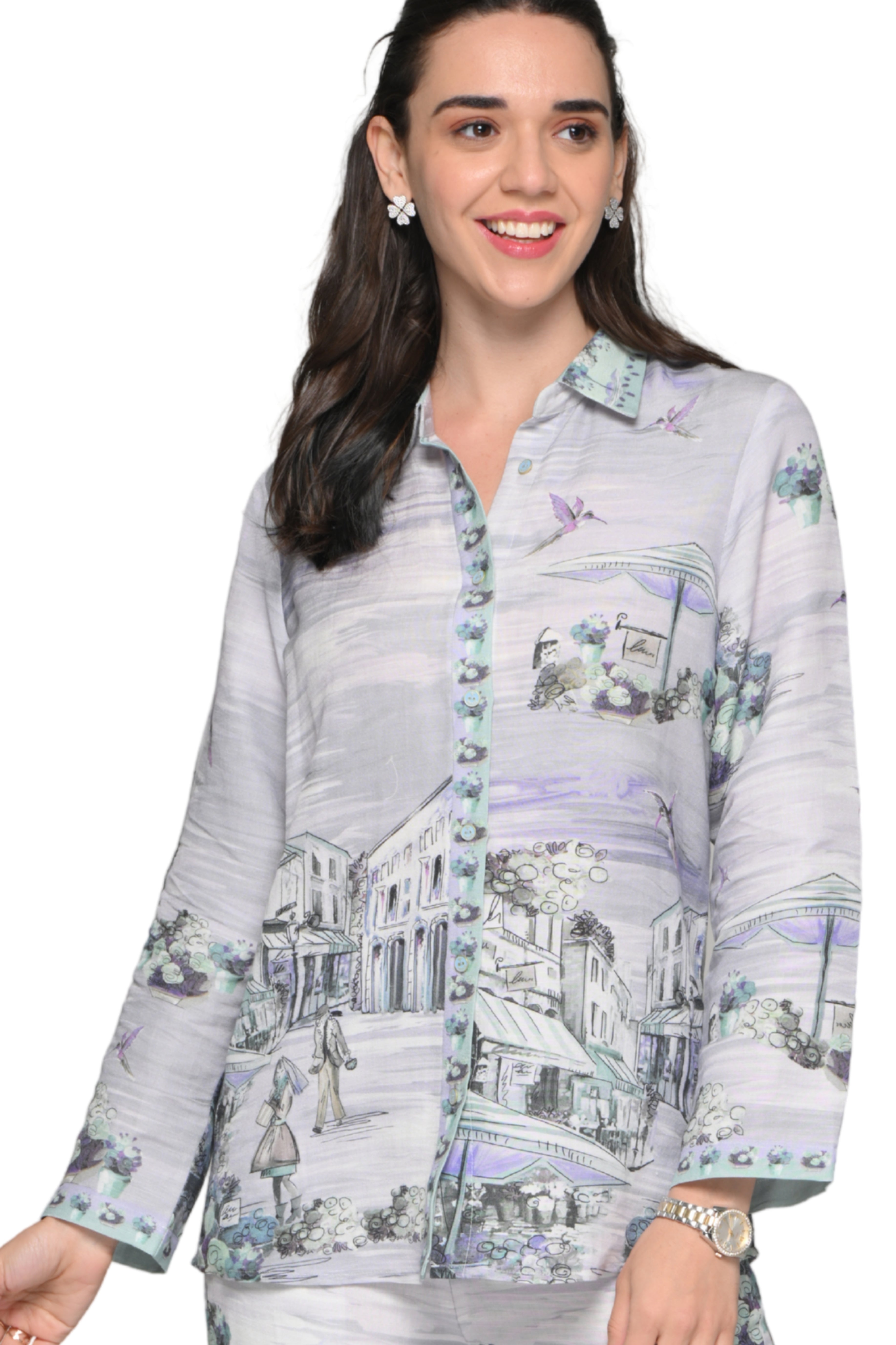 Taroob Riviera Fruits Linen Co-ord Set