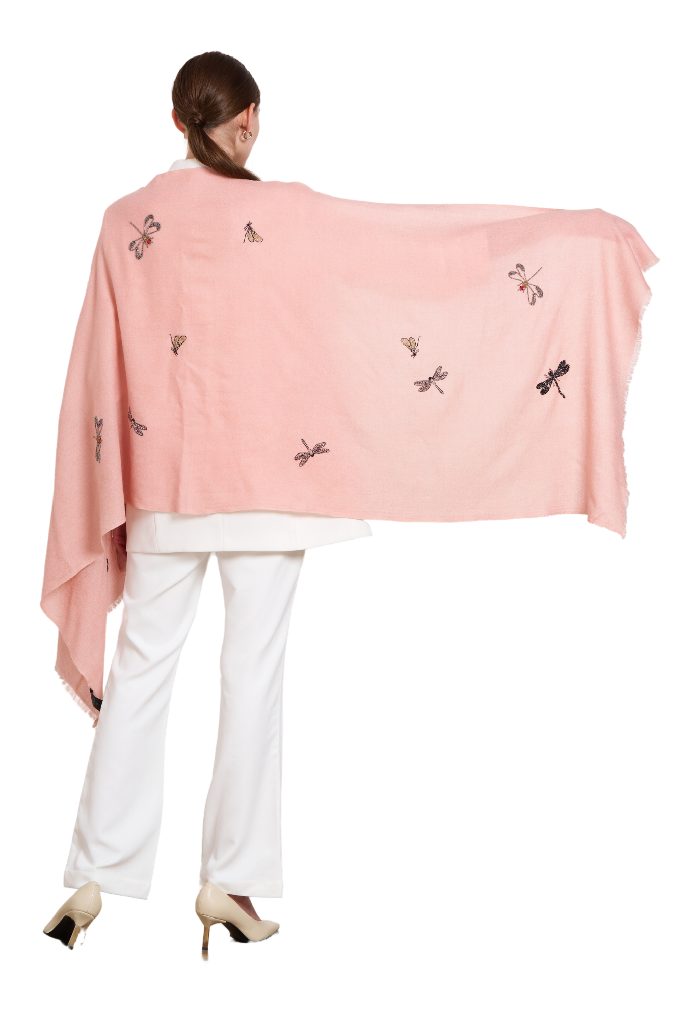 Taroob Valley Of Dragonflies Embroidered Scarf