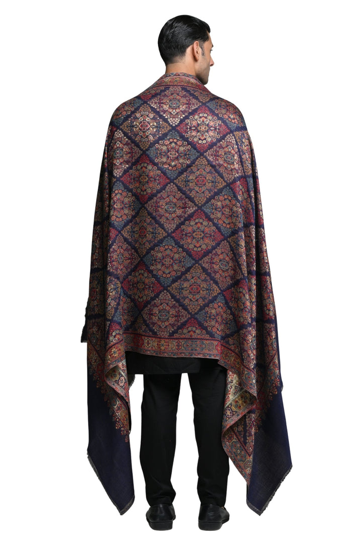 Taroob Royal Kashmiri Resham Reversible Shawl