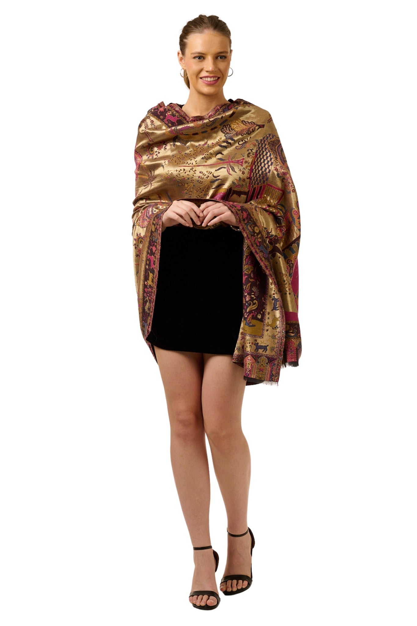 Taroob Resham Mughal Darbar Shawl