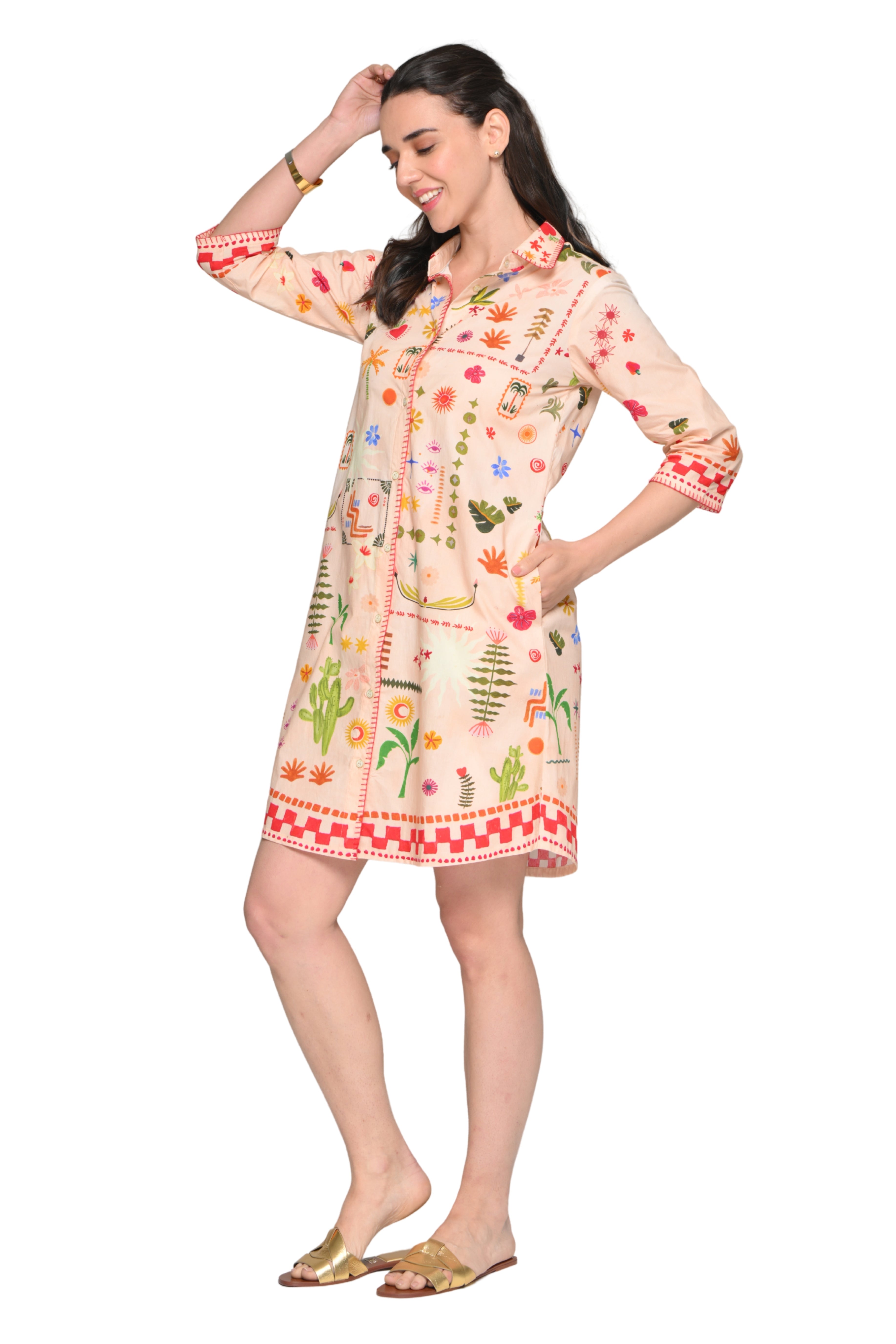 Taroob Desert Wink Poplin Dress