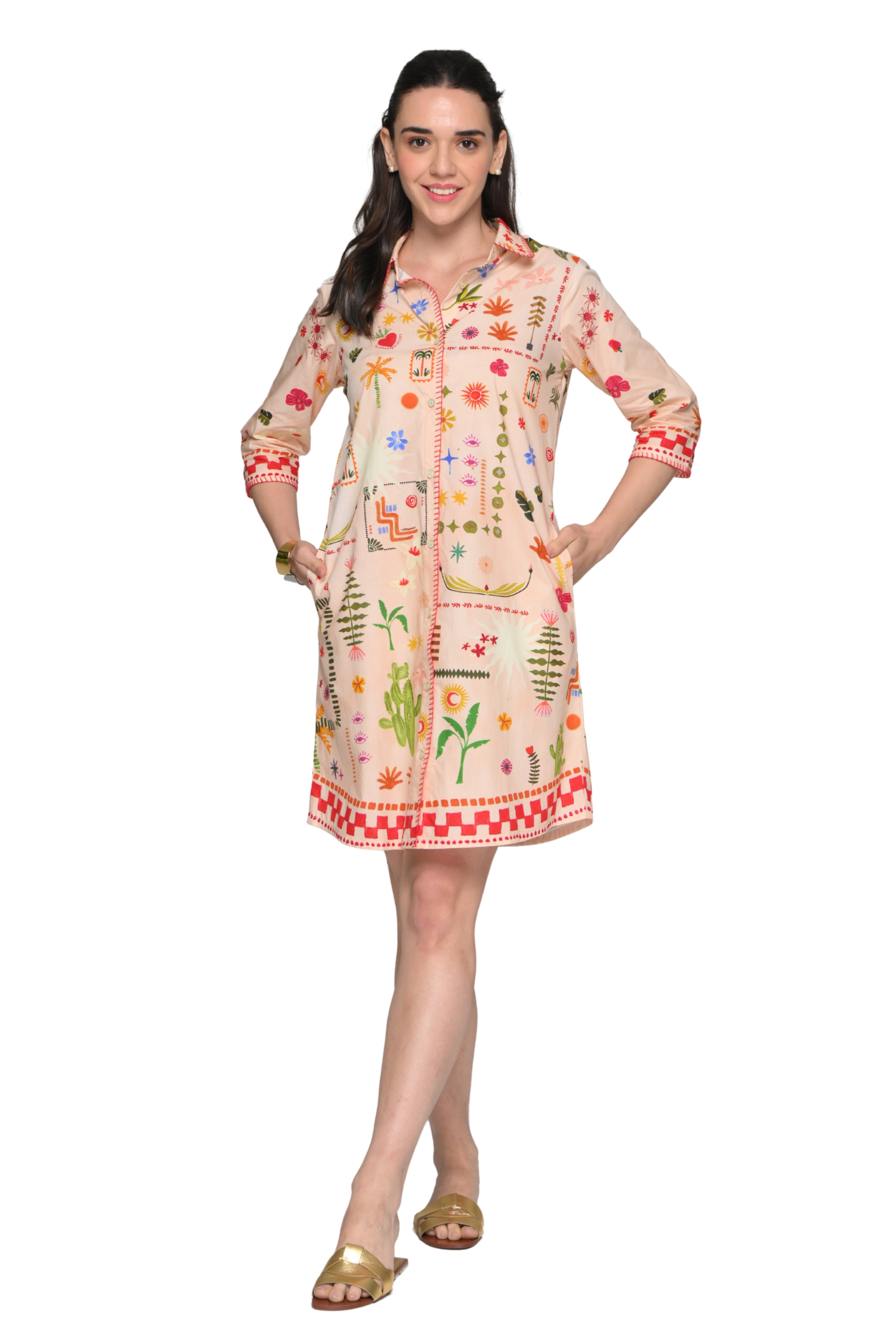 Taroob Desert Wink Poplin Dress