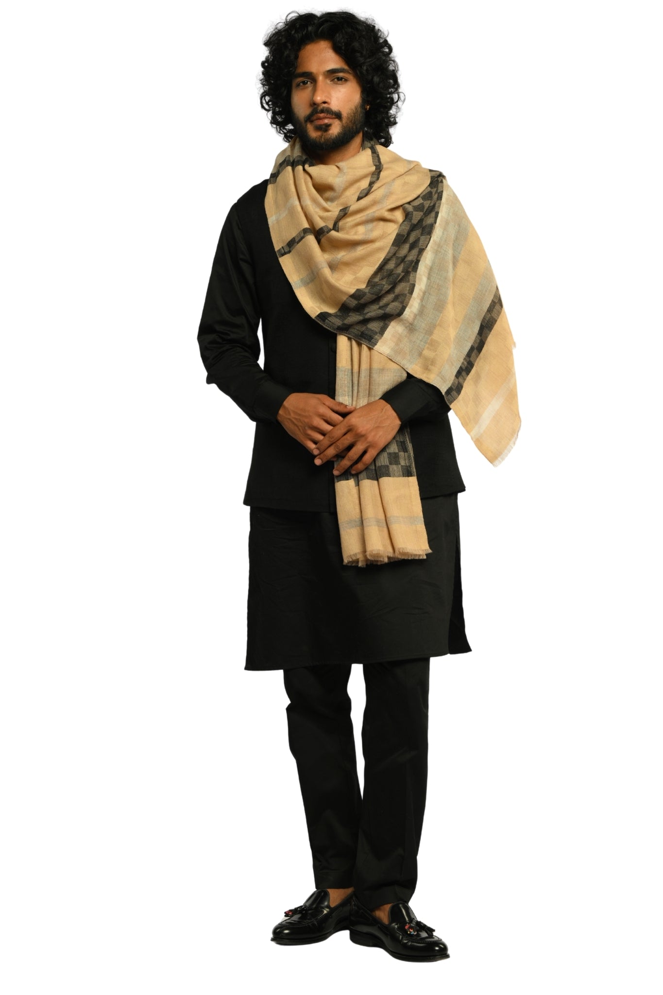 Taroob Checkmate Wool Scarf