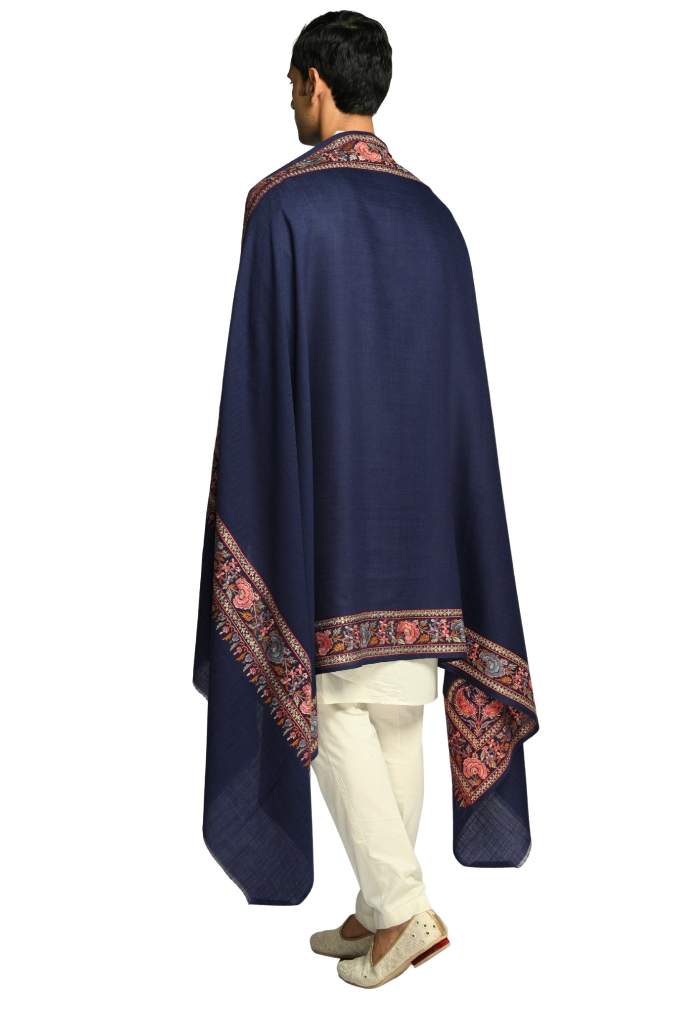 Taroob Sozni Floral Embroiderd Border Shawl