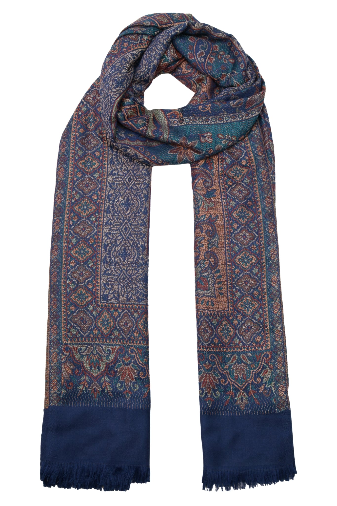 Taroob Faux Pashmina Antique Jamawar Shawl