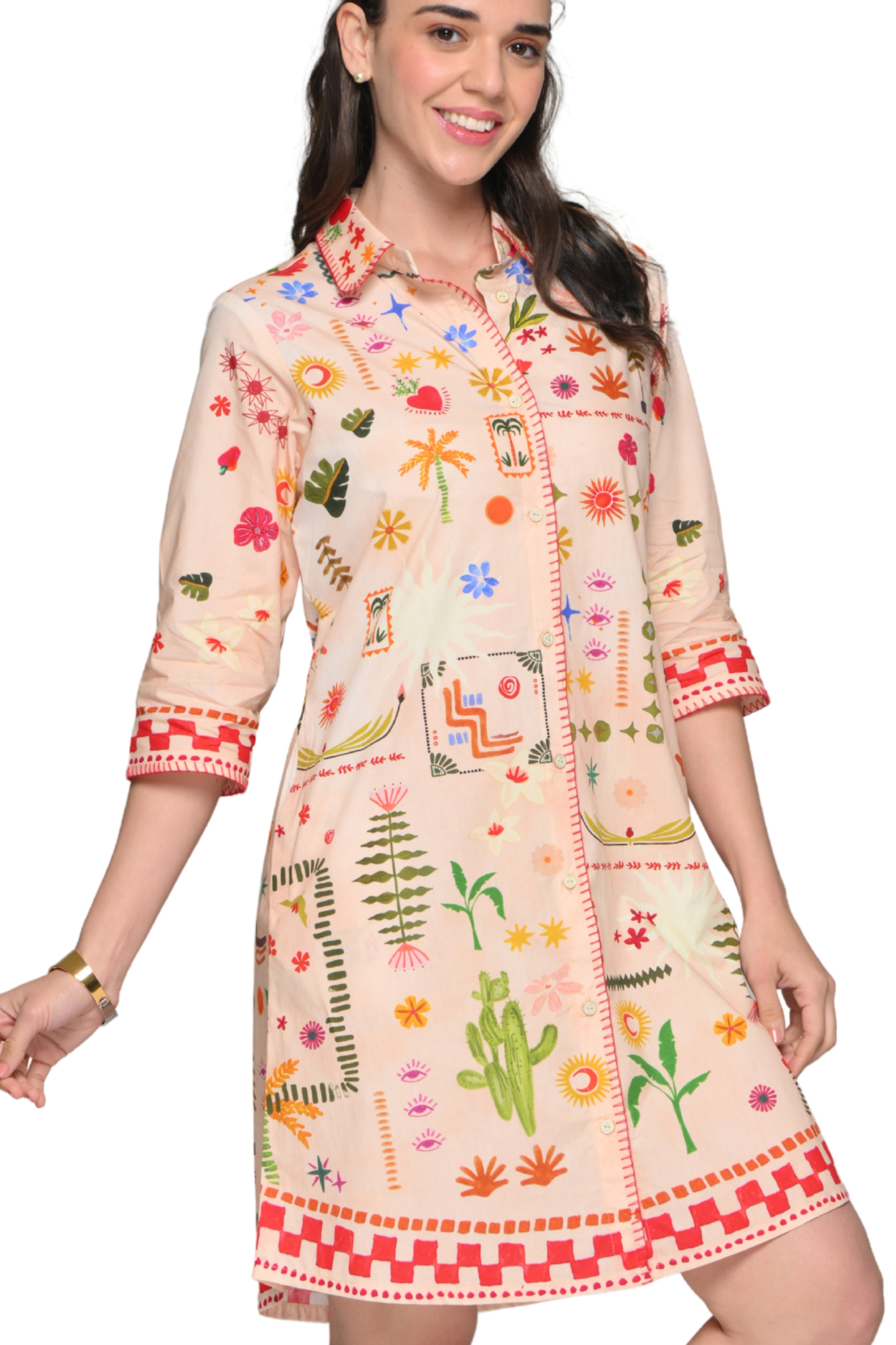 Taroob Desert Wink Poplin Dress