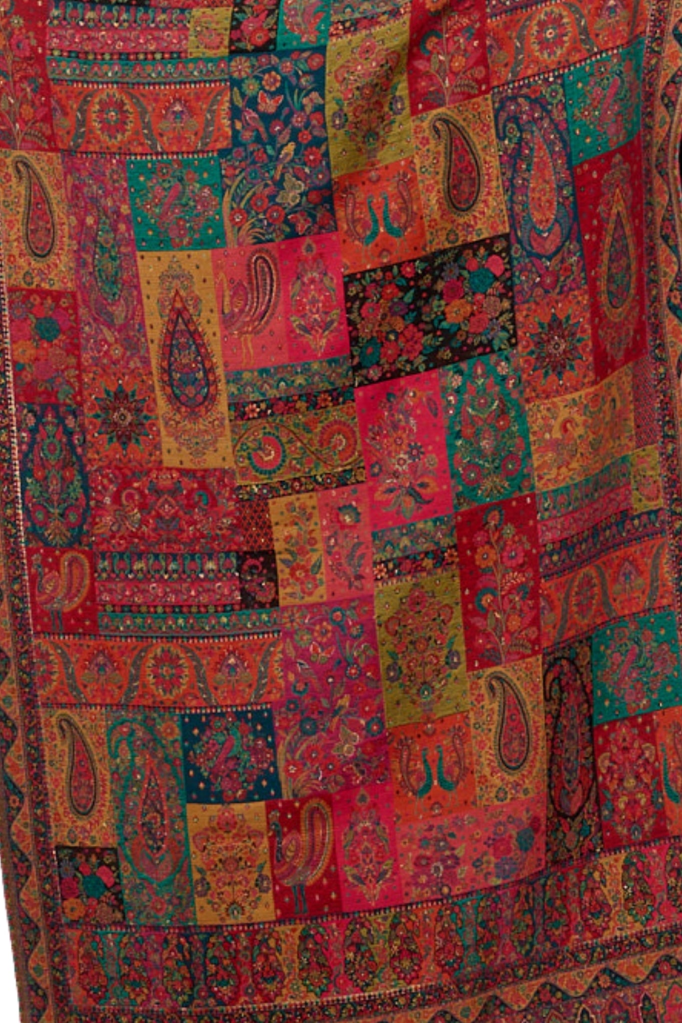 Taroob Fine Wool Kashmiri Patchwork Kaani Stole