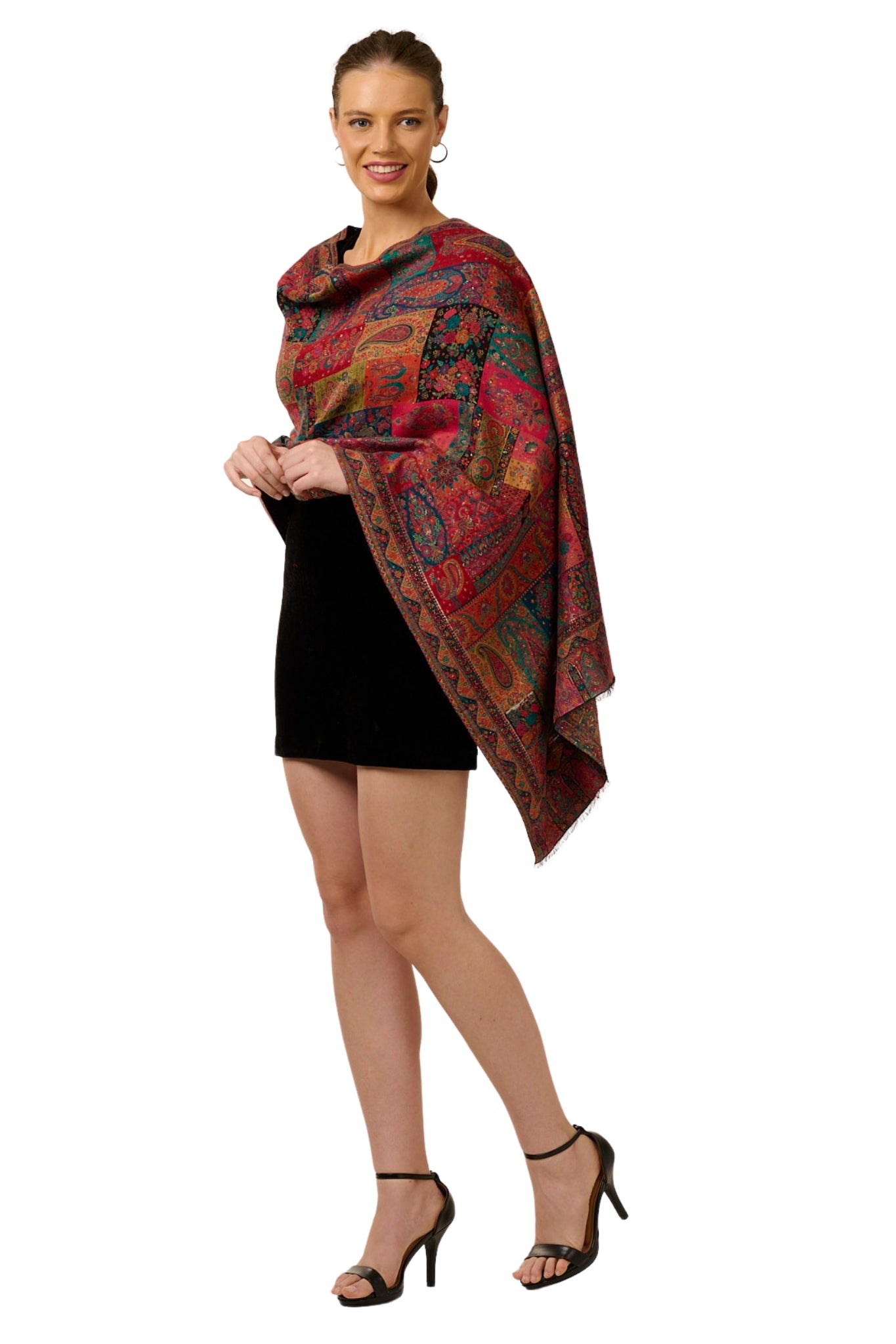 Taroob Fine Wool Kashmiri Patchwork Kaani Stole