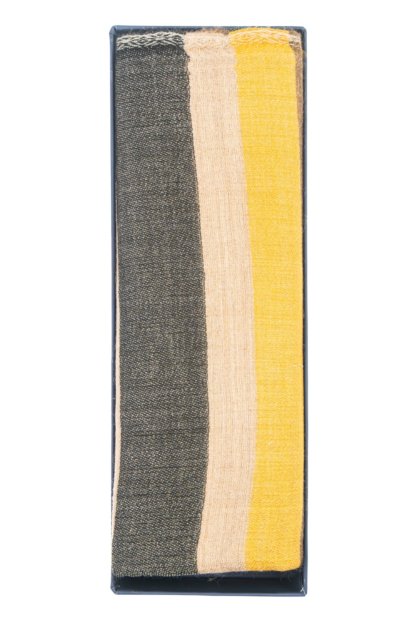 Taroob Gift Set of Unisex Bold Striper Wool Zari Stole for Him or Her