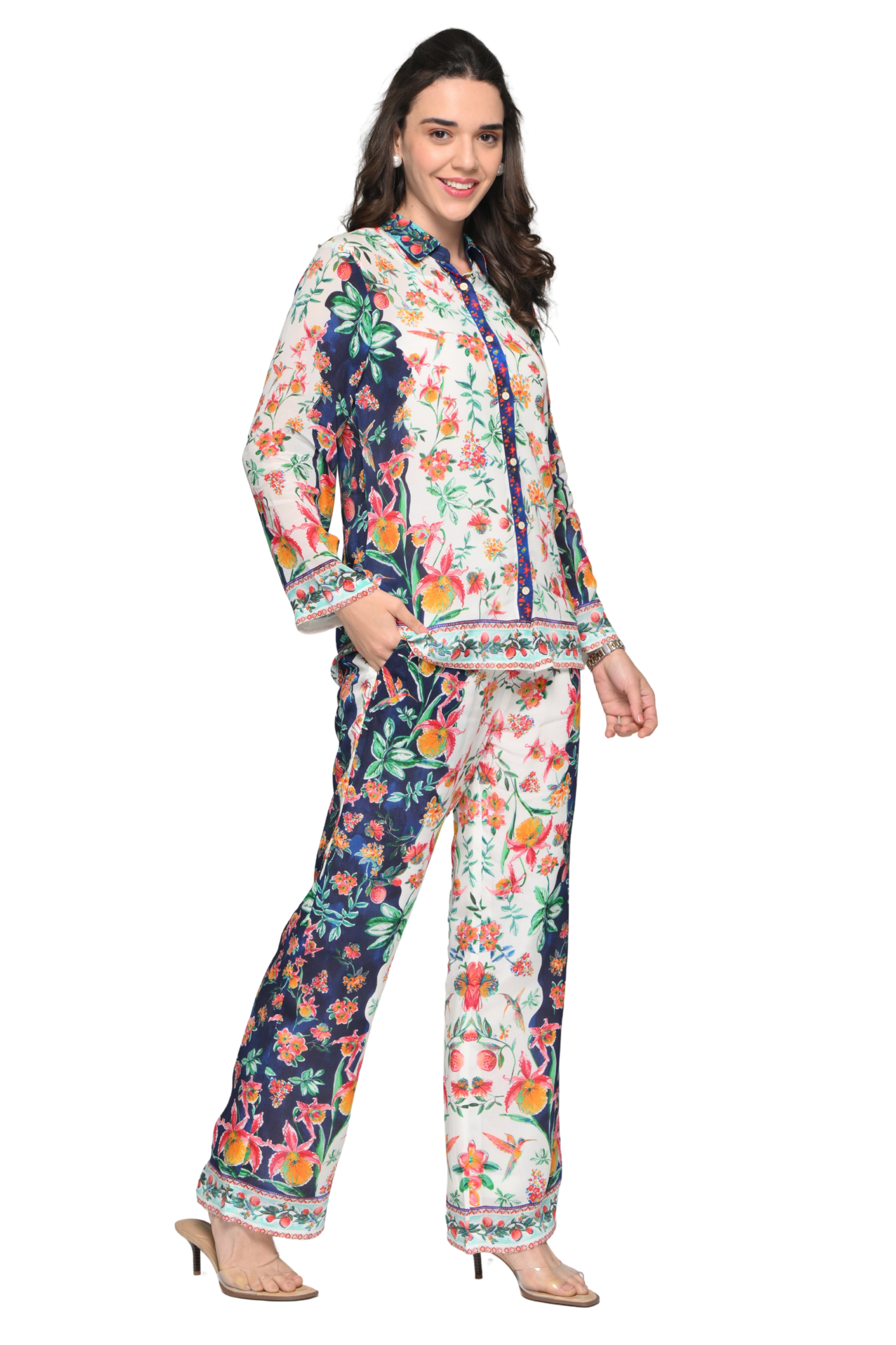 Taroob Garden Rhapsody Crepe Co-ord Set