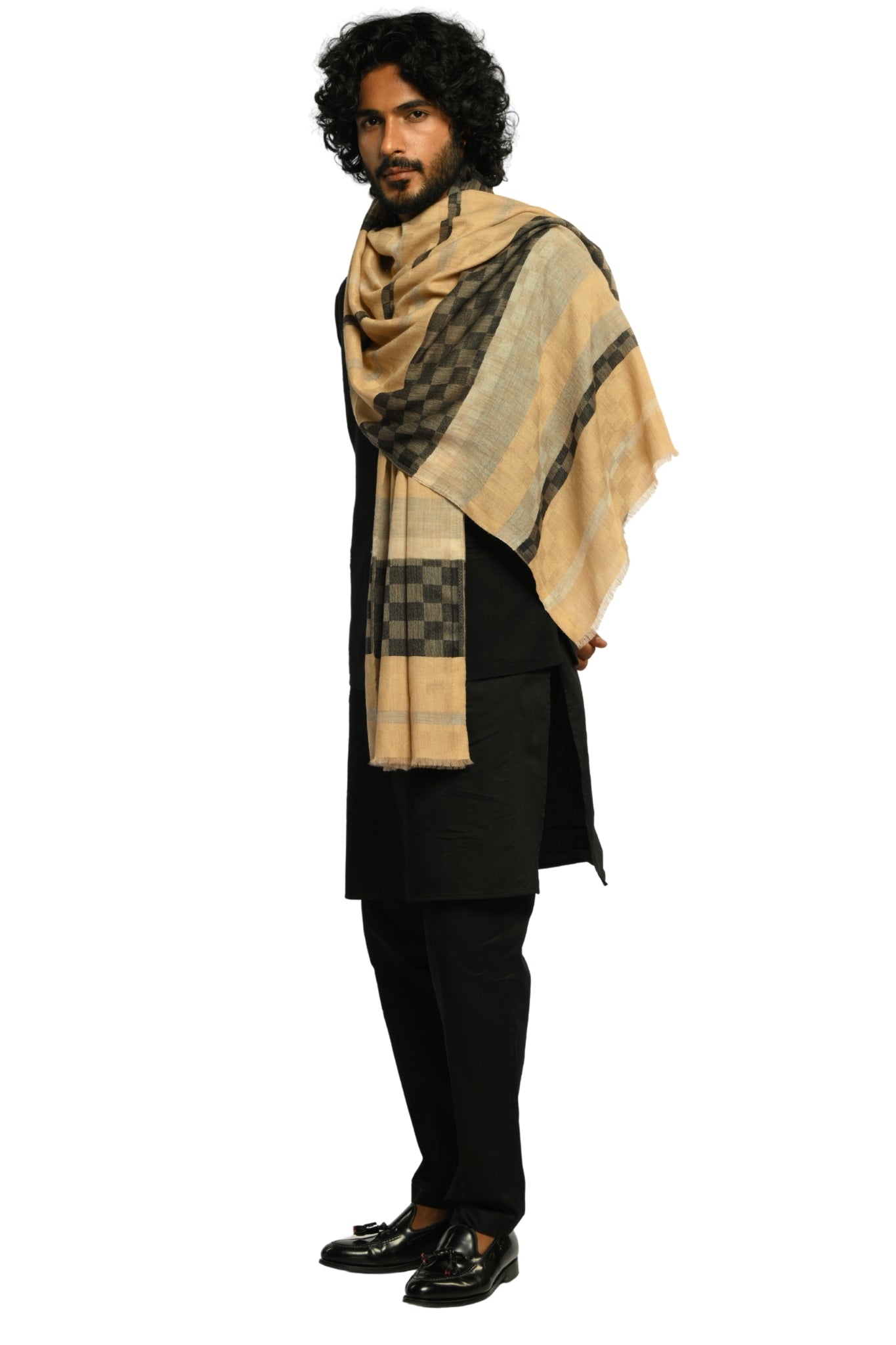 Taroob Checkmate Wool Scarf