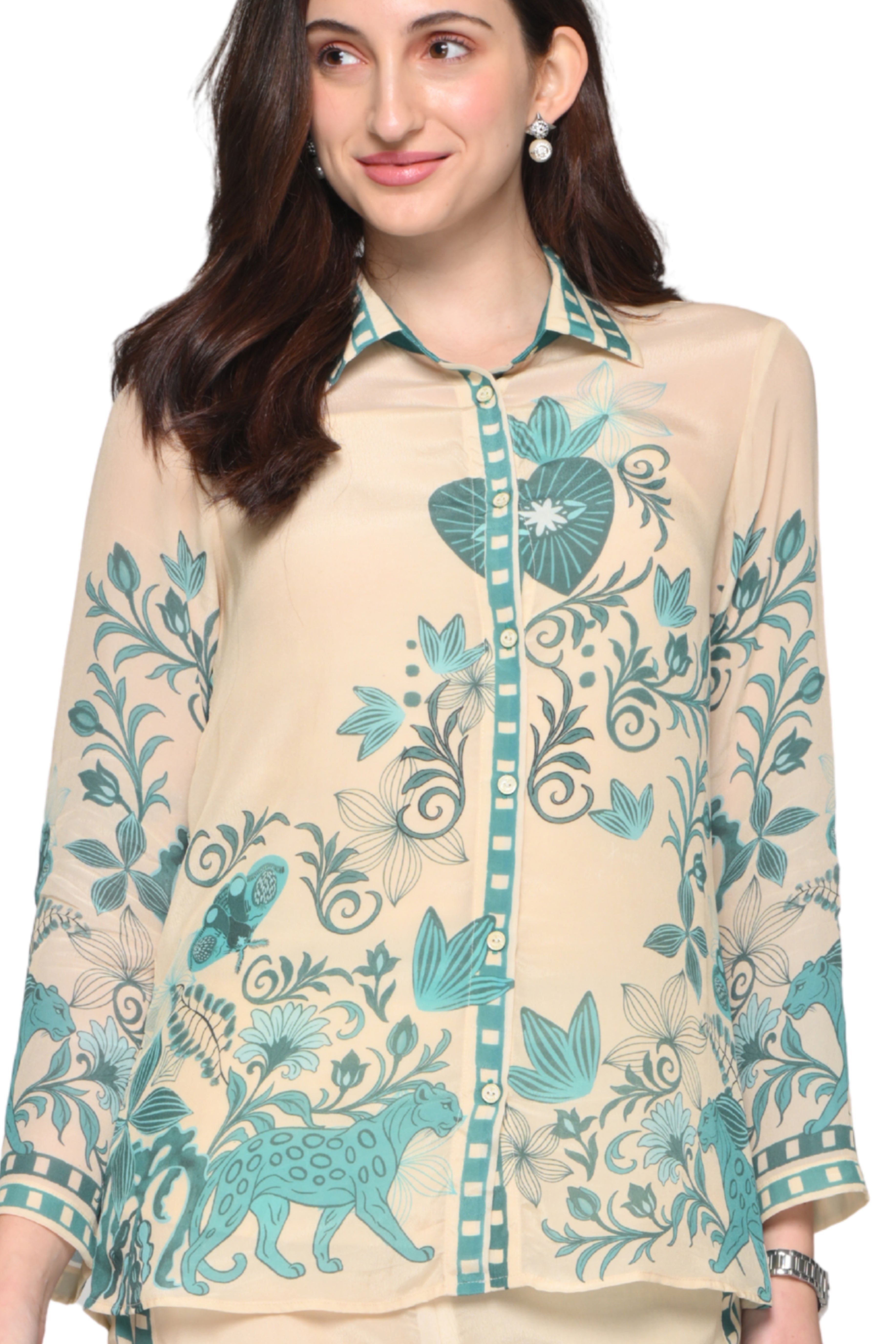 Taroob Panthera Petal Crepe Co-ord Set