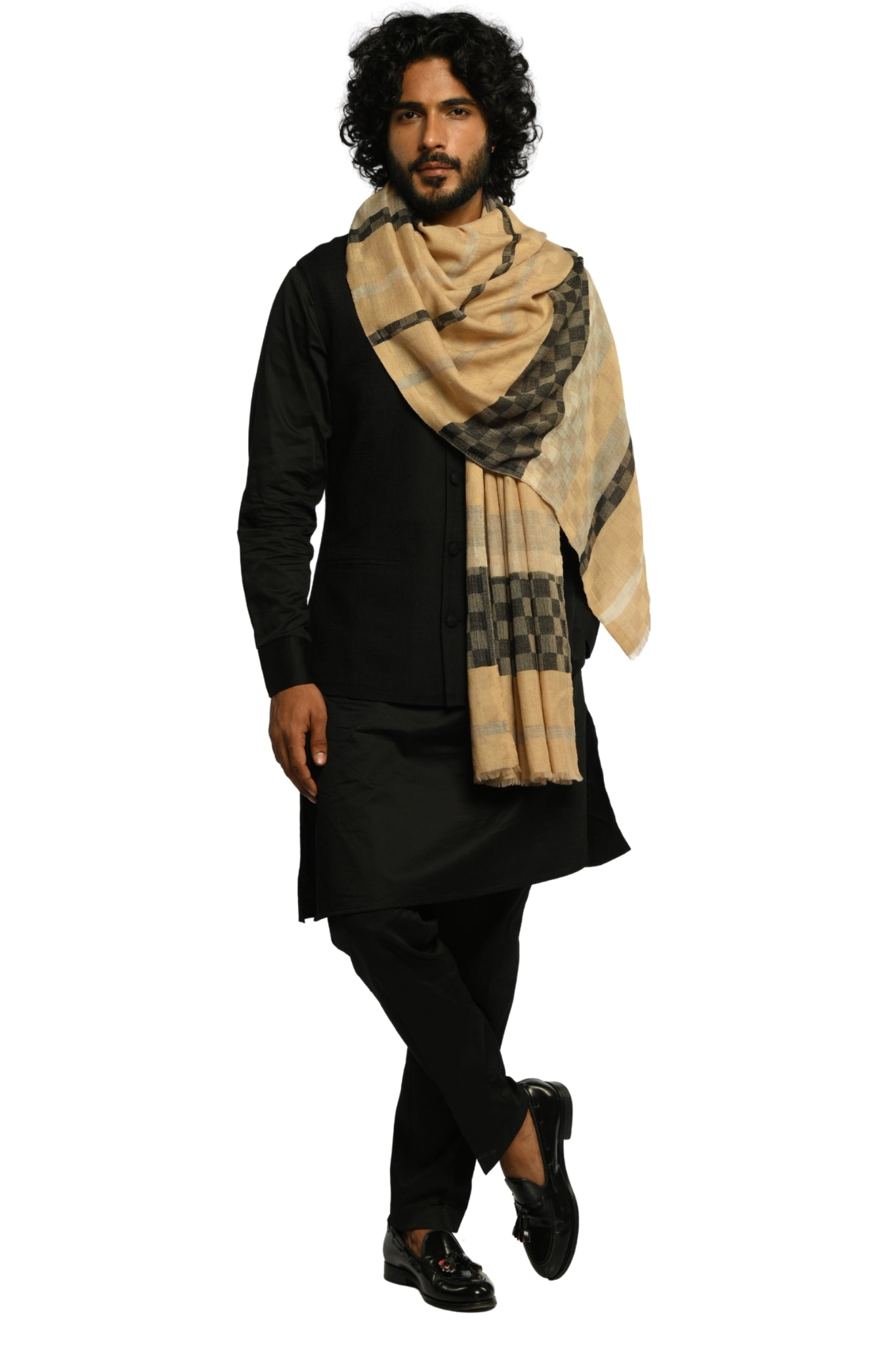 Taroob Checkmate Wool Scarf