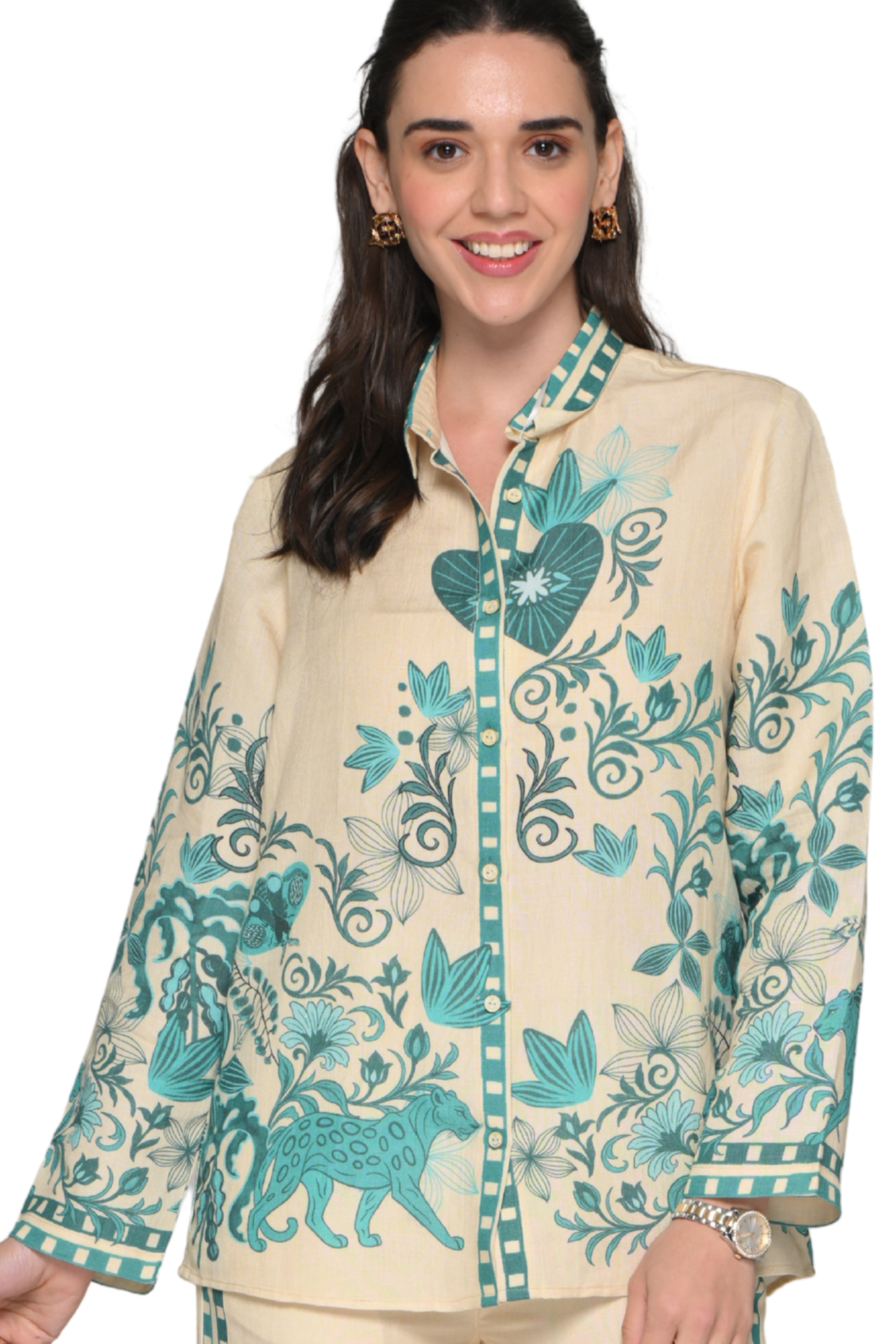 Taroob Panthera Petal Linen Co-ord Set