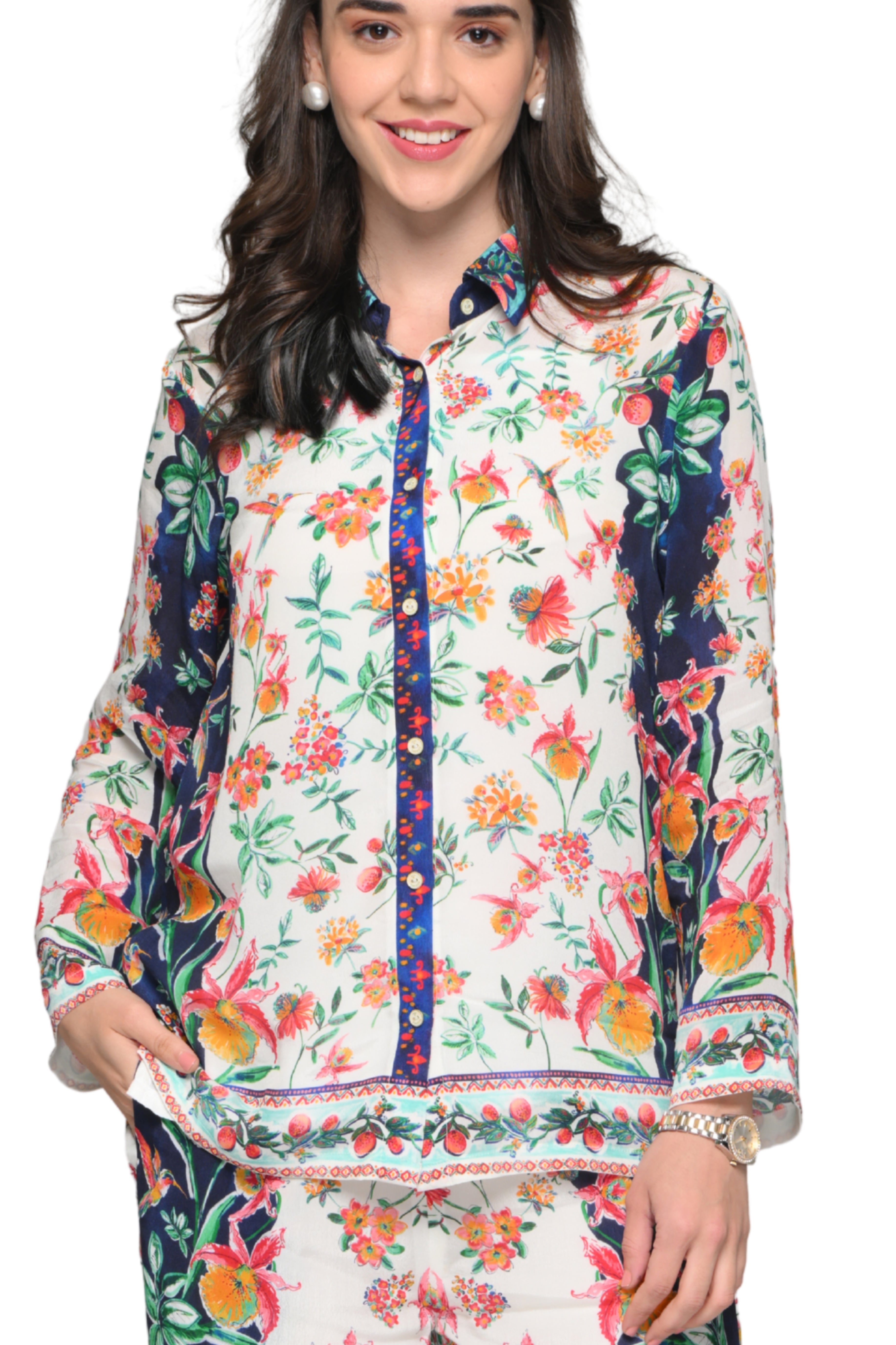 Taroob Garden Rhapsody Crepe Co-ord Set